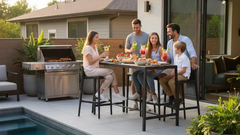 Outdoor Bar Stool 30" - Set of 4 - Plain - Image 2