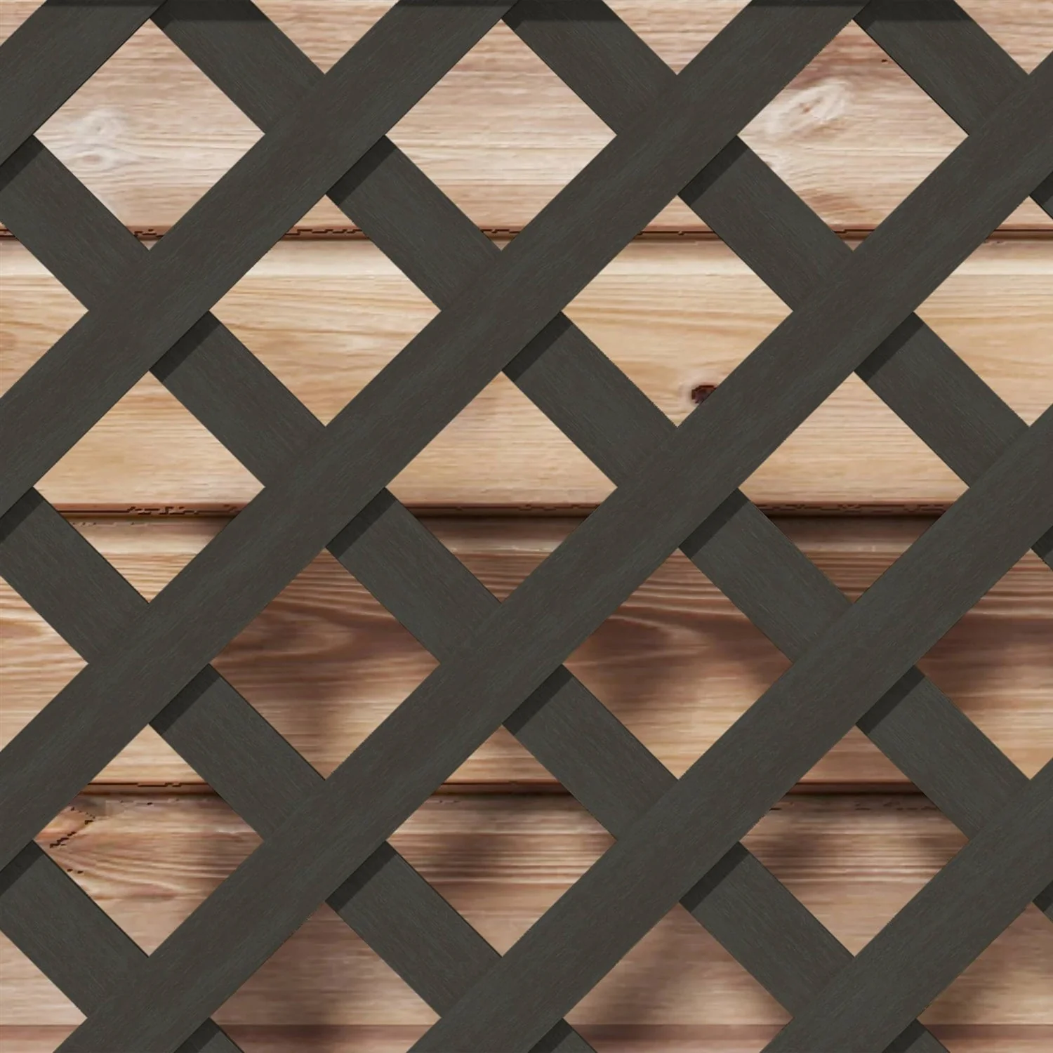 Outdoor Black Wooden Raised Garden Bed Planter Box with Lattice Trellis - Image 4