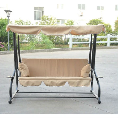 Outdoor Canopy Swing Patio Porch Shade Deck Bed in Sand - Image 2