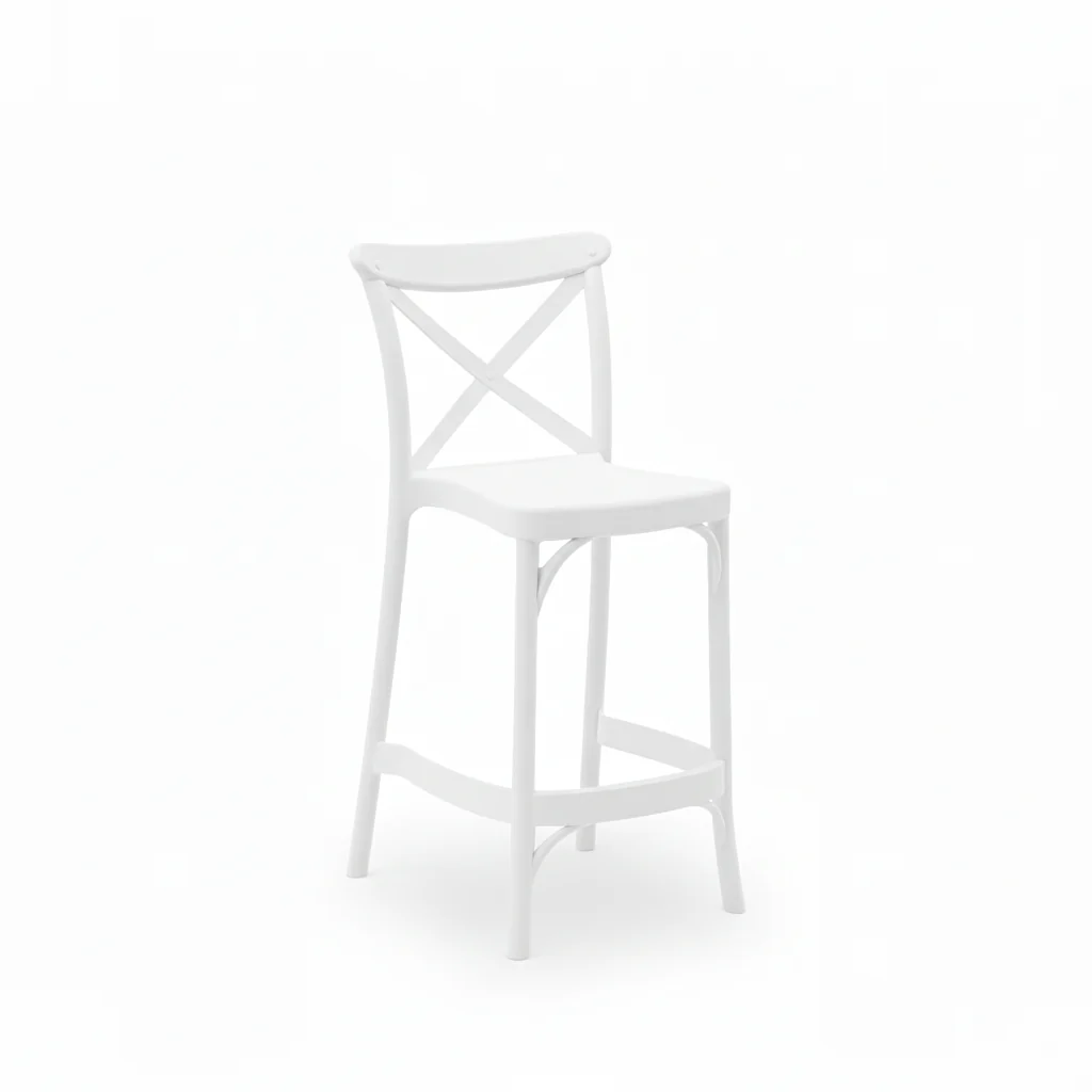 Outdoor Counter Stool Crossback 26" - Set of 4 - Milan - Image 7