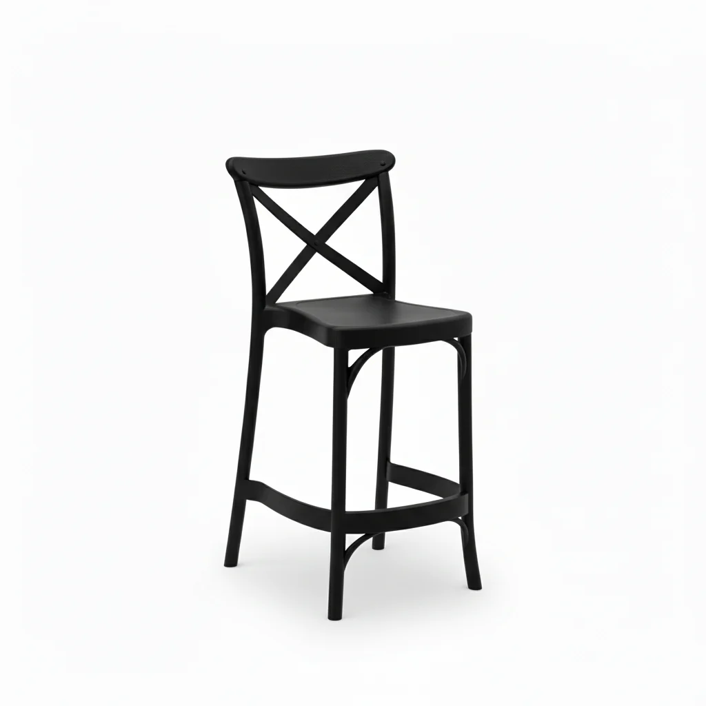 Outdoor Counter Stool Crossback 26" - Set of 4 - Milan - Image 8