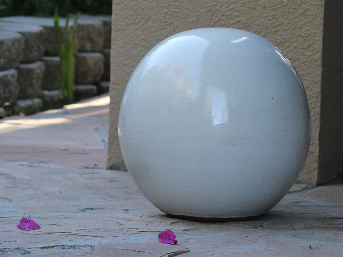 Outdoor Decorative Sphere Glazed 12" By Plantatorem - Image 35