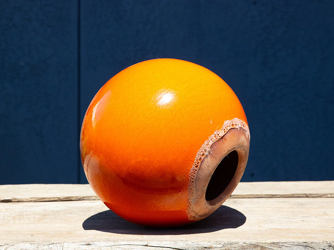 Outdoor Decorative Sphere Glazed 12" By Plantatorem - Image 7