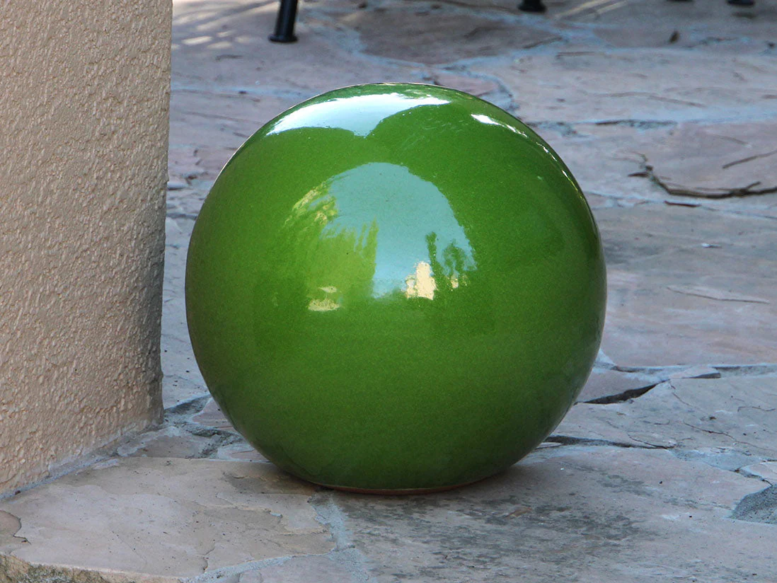 Outdoor Decorative Sphere Glazed 16" By Plantatorem - Image 36