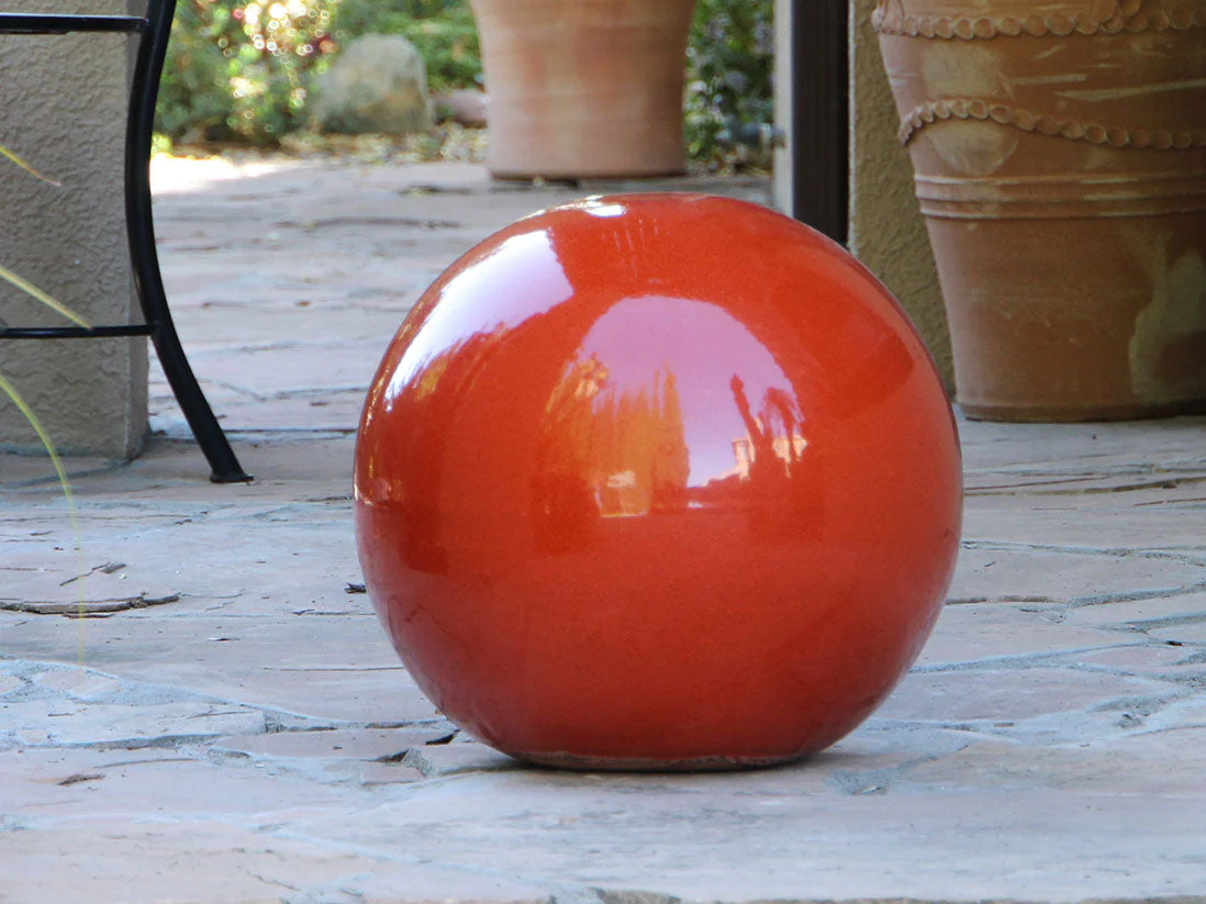 Outdoor Decorative Sphere Glazed 19.5" By Plantatorem - Image 18