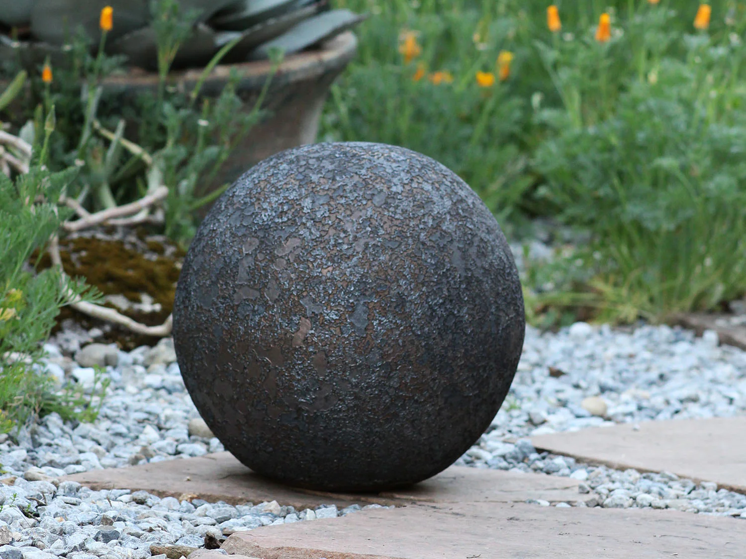 Outdoor Decorative Sphere-Silver Rock By Plantatorem - Image 2