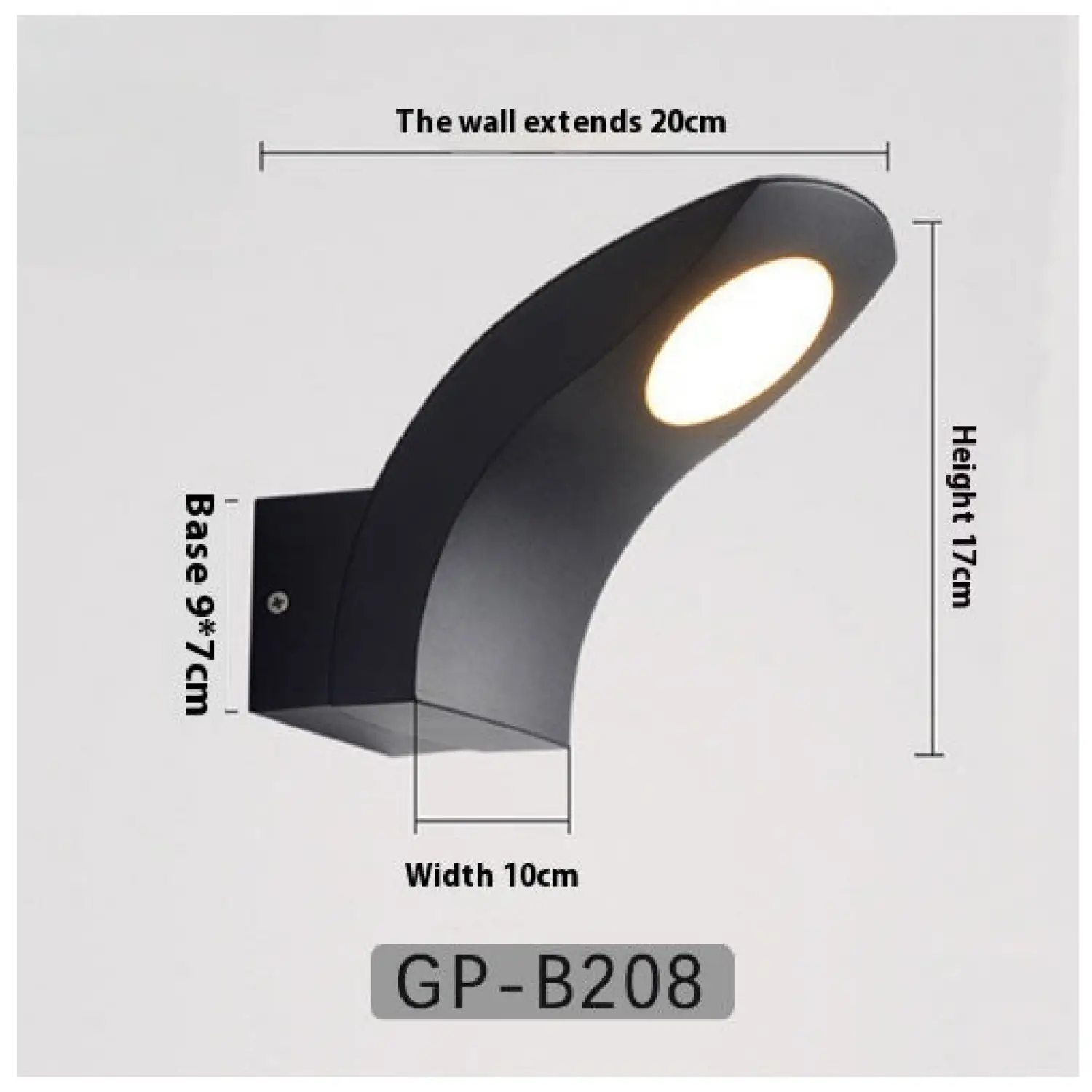 Outdoor LED Wall Lamp with Durable Aluminum Housing Waterproof Design - Image 2