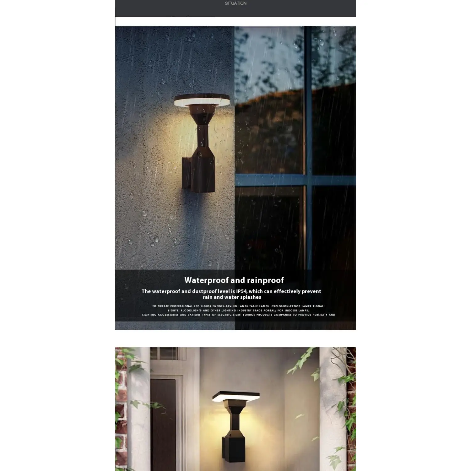 Outdoor LED Wall Lamp with Durable Aluminum Housing Waterproof Design - Image 8