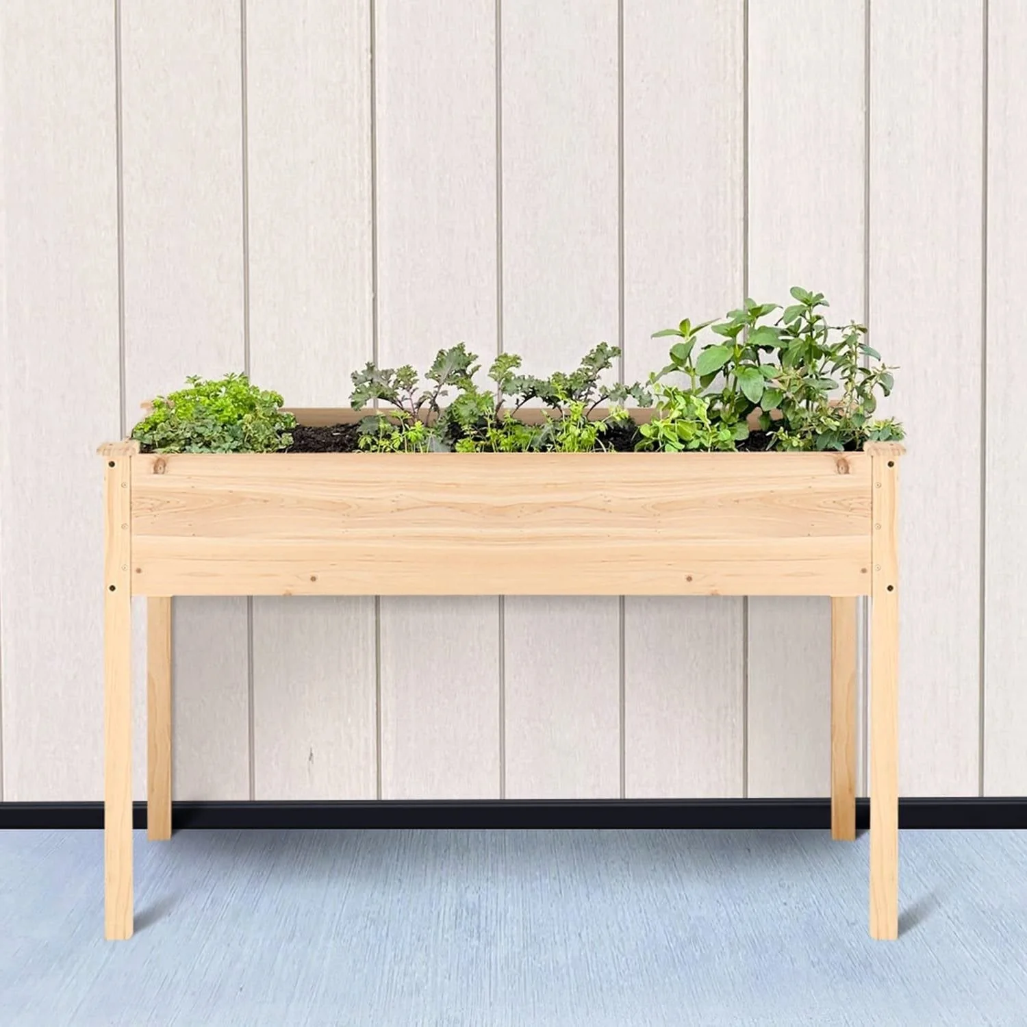 Outdoor Wood Raised Garden Bed Planter Box 46 x 22 x 30-inch High - Image 3
