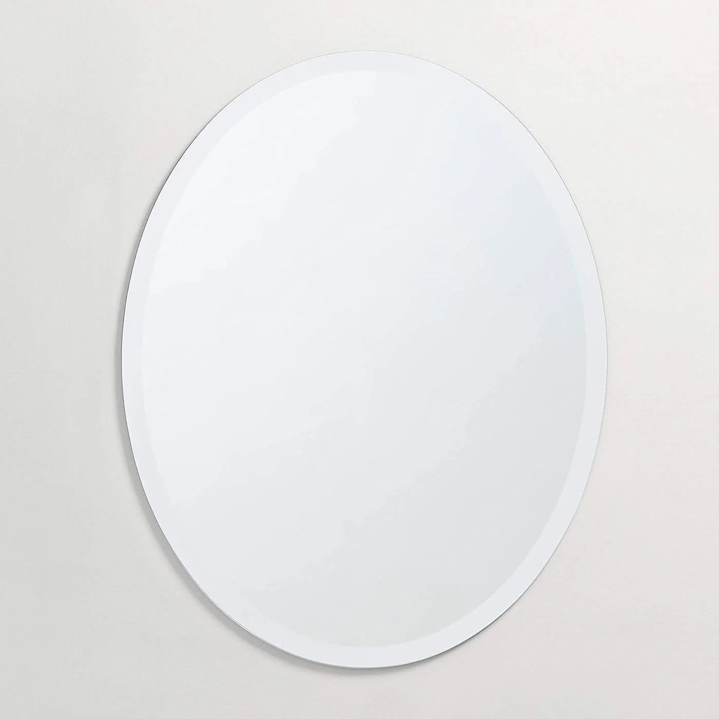 Oval Frameless 36-inch Beveled Bathroom Bedroom Living Room Vanity Wall Mirror - Image 4