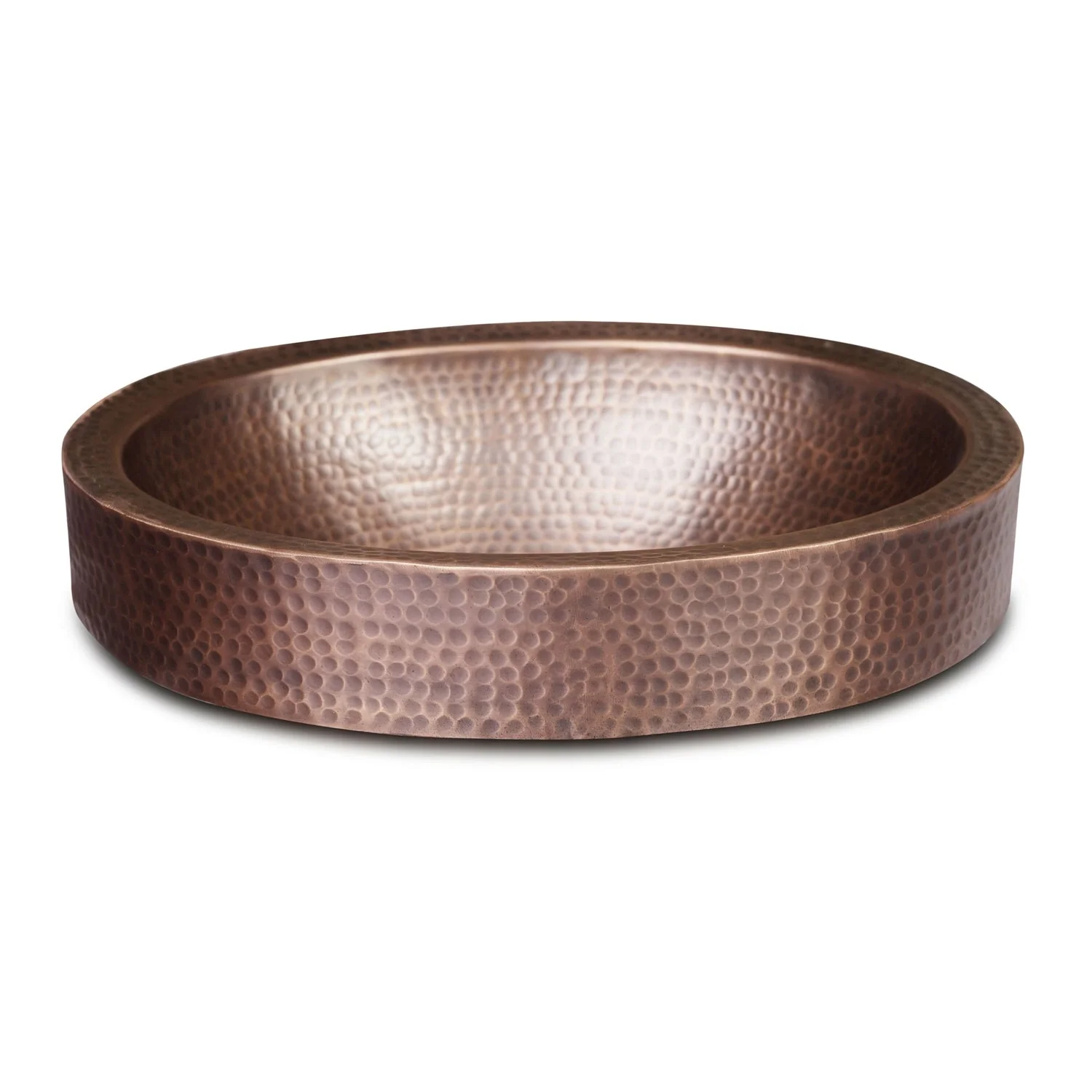 Oval Hammered Copper Bathroom Sink Drop-in or Vessel - Image 2
