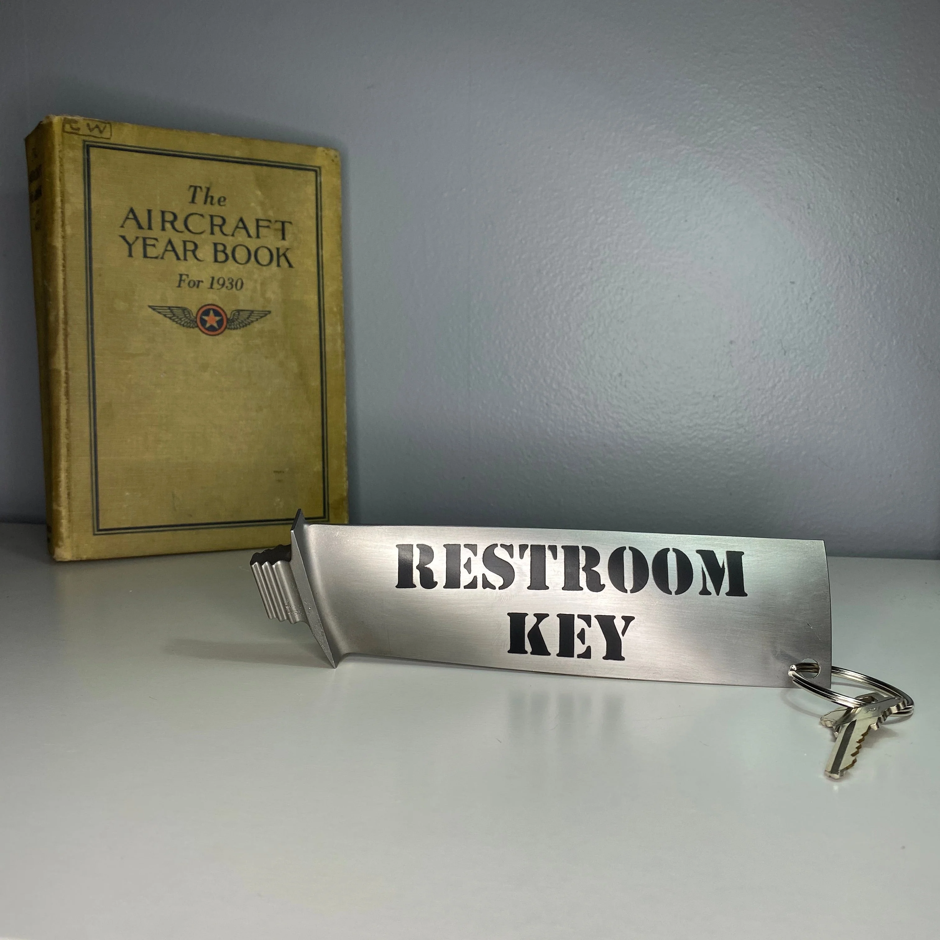 Oversized Bathroom Restroom General Electric J79 Engine Blade Keychain - Image 2