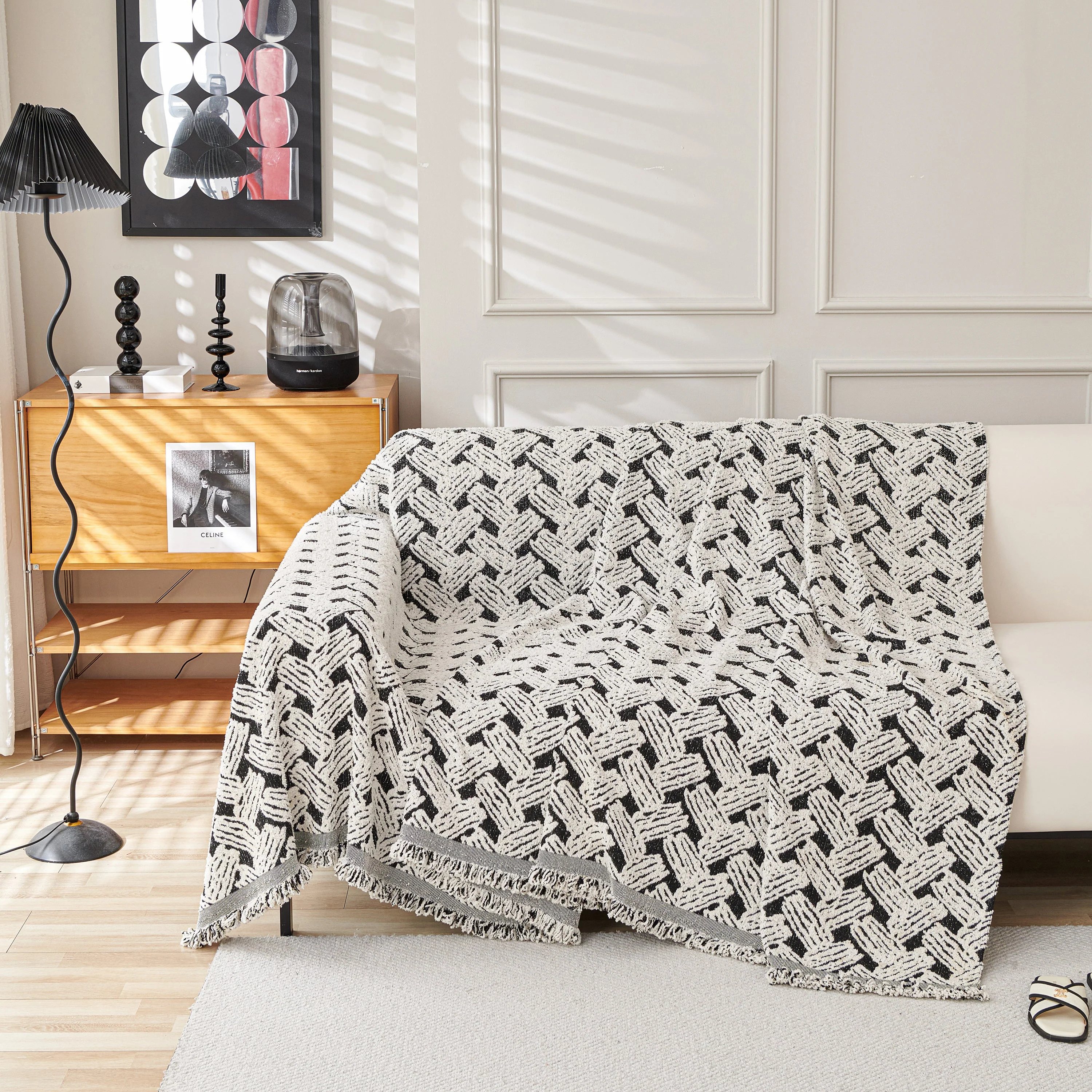 Oversized Reversible Couch Covers Sheet Blanket, L-Shape U-Shaped Sectional Protector for Cats Dogs - Image 10