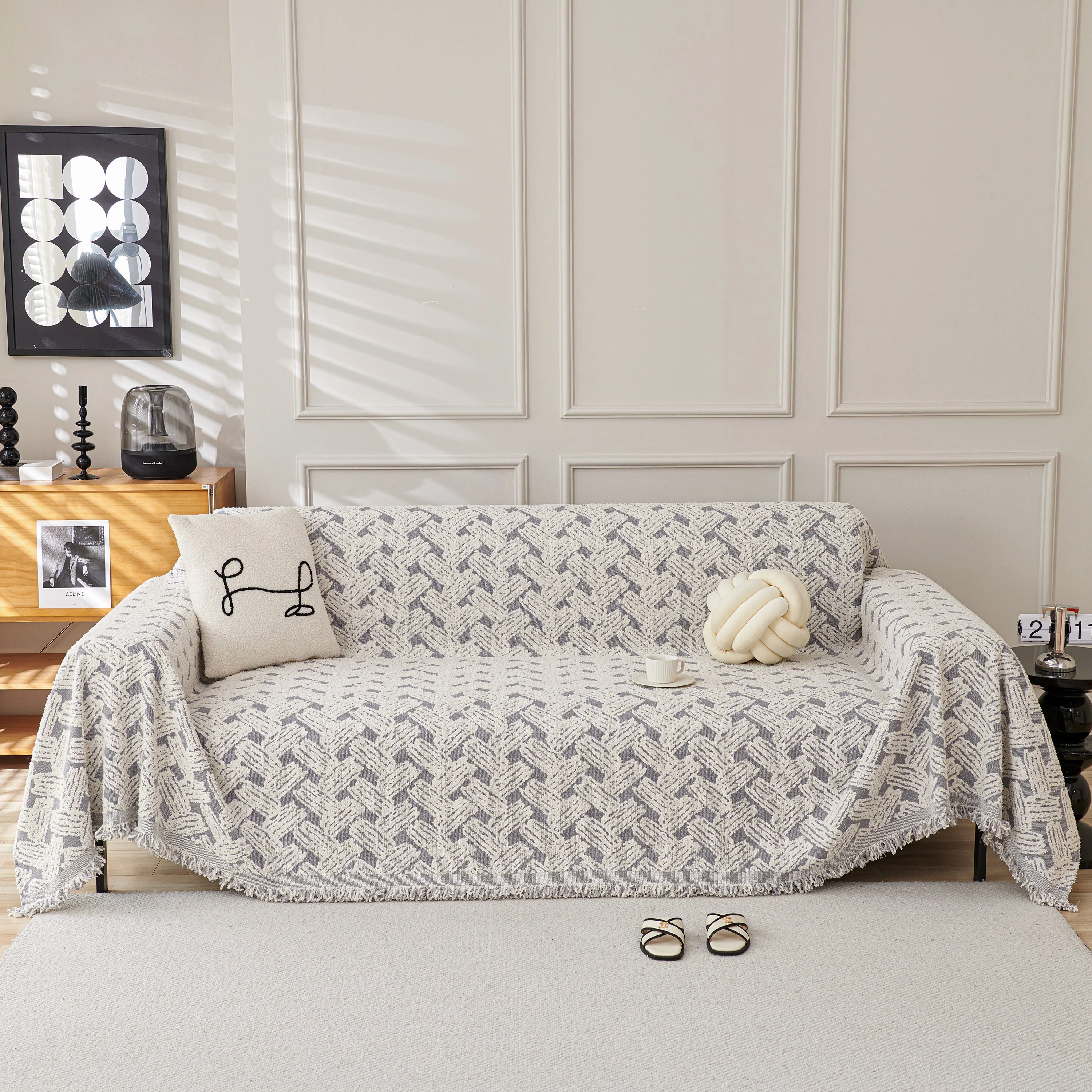 Oversized Reversible Couch Covers Sheet Blanket, L-Shape U-Shaped Sectional Protector for Cats Dogs - Image 103