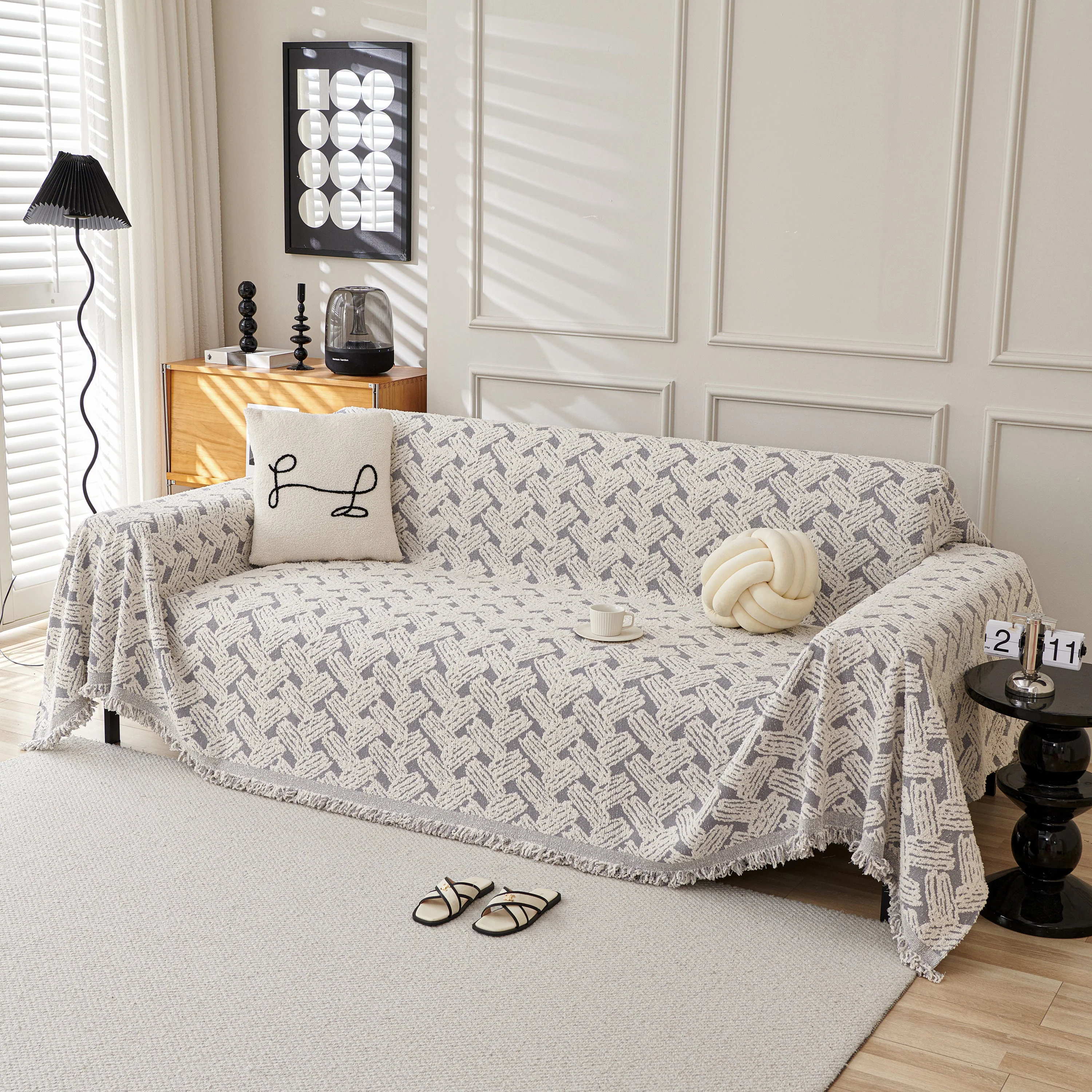 Oversized Reversible Couch Covers Sheet Blanket, L-Shape U-Shaped Sectional Protector for Cats Dogs - Image 105