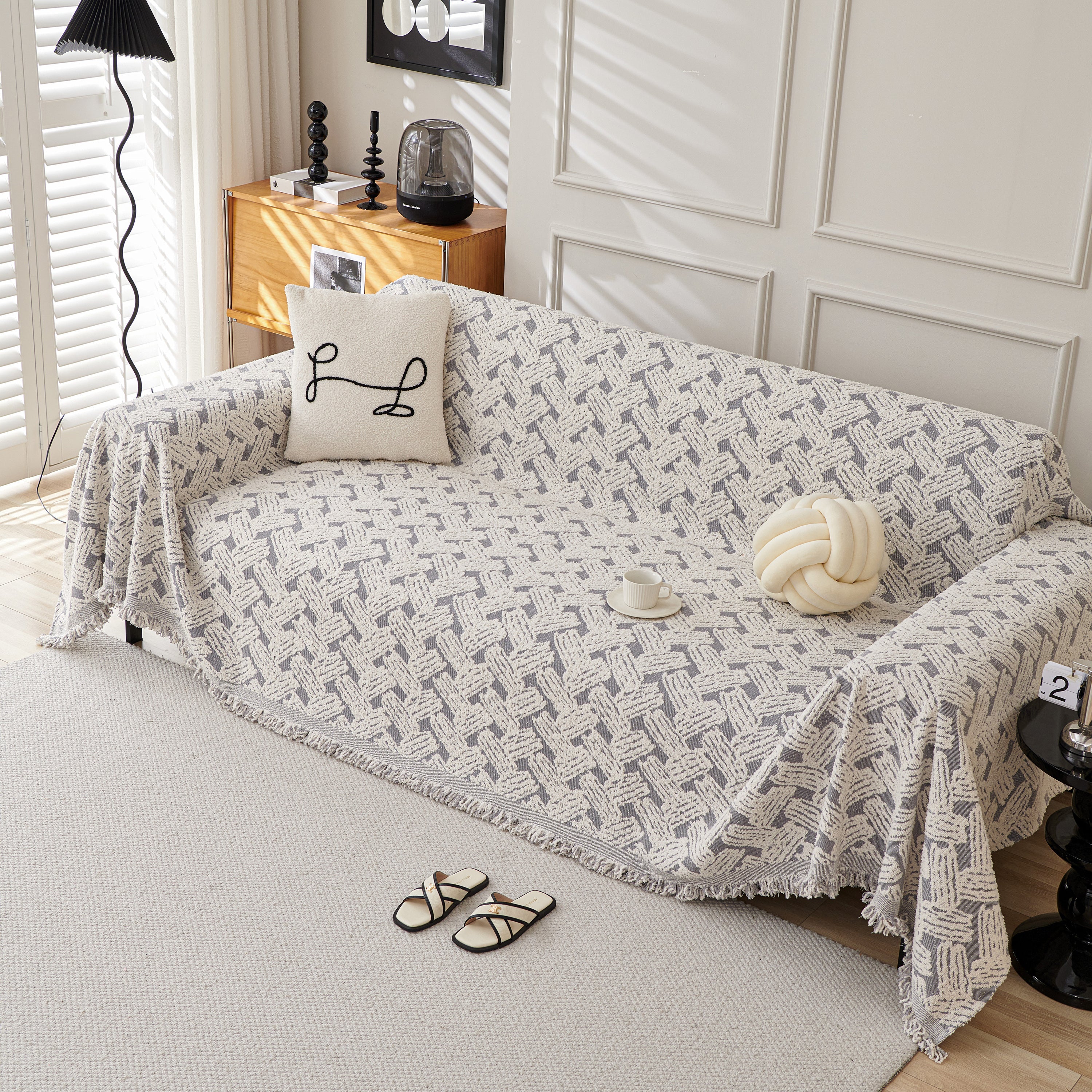 Oversized Reversible Couch Covers Sheet Blanket, L-Shape U-Shaped Sectional Protector for Cats Dogs - Image 106
