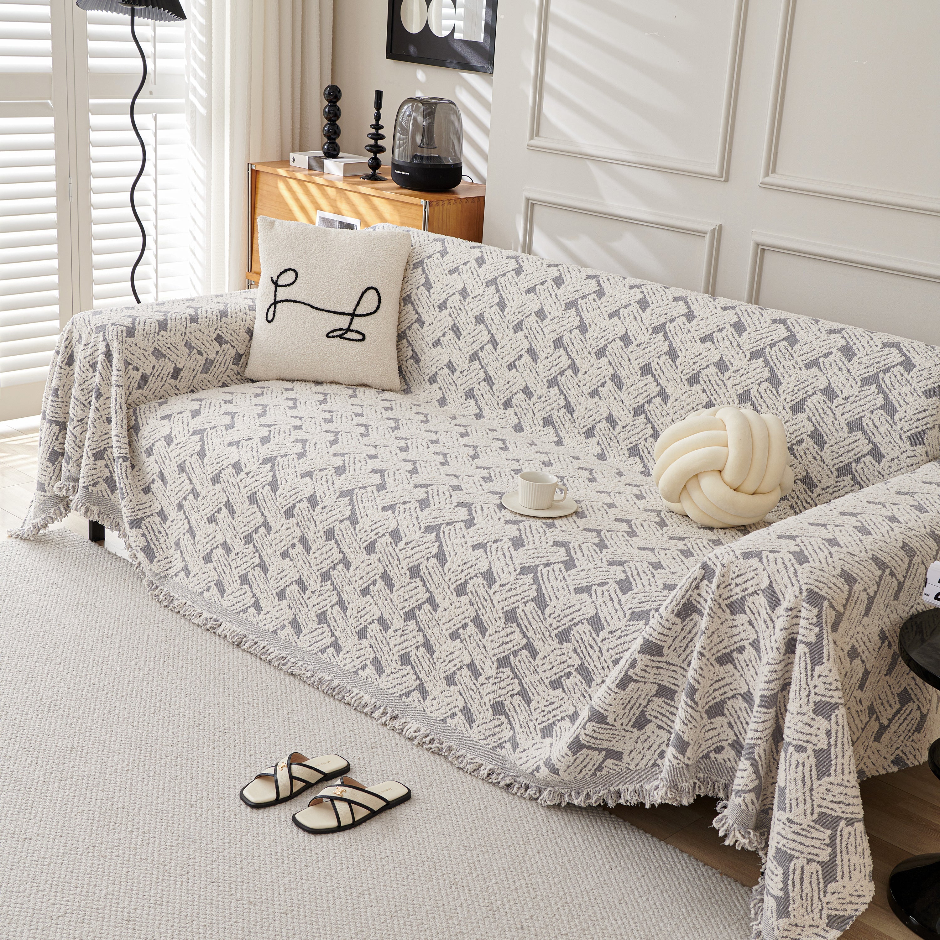 Oversized Reversible Couch Covers Sheet Blanket, L-Shape U-Shaped Sectional Protector for Cats Dogs - Image 107