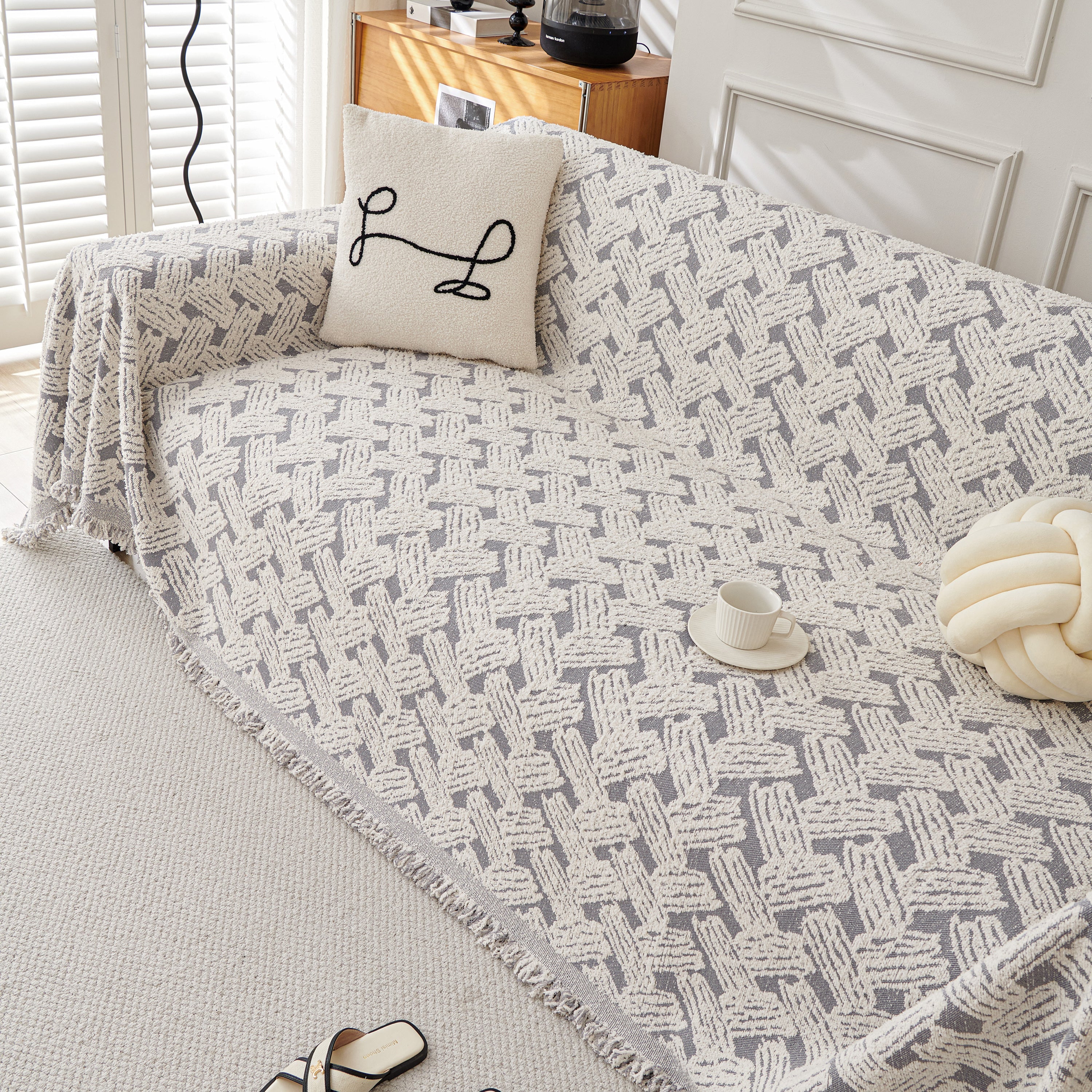 Oversized Reversible Couch Covers Sheet Blanket, L-Shape U-Shaped Sectional Protector for Cats Dogs - Image 115