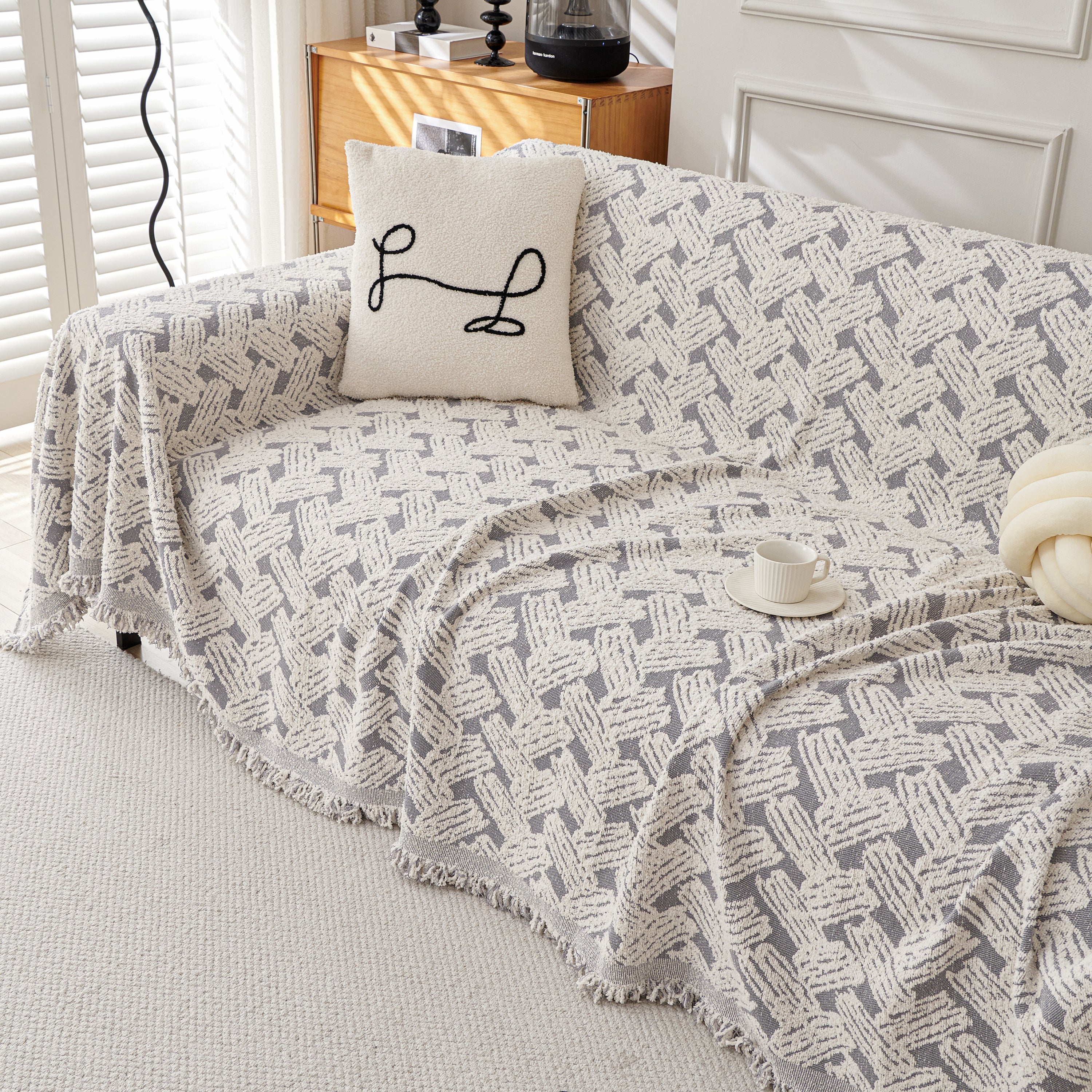 Oversized Reversible Couch Covers Sheet Blanket, L-Shape U-Shaped Sectional Protector for Cats Dogs - Image 122