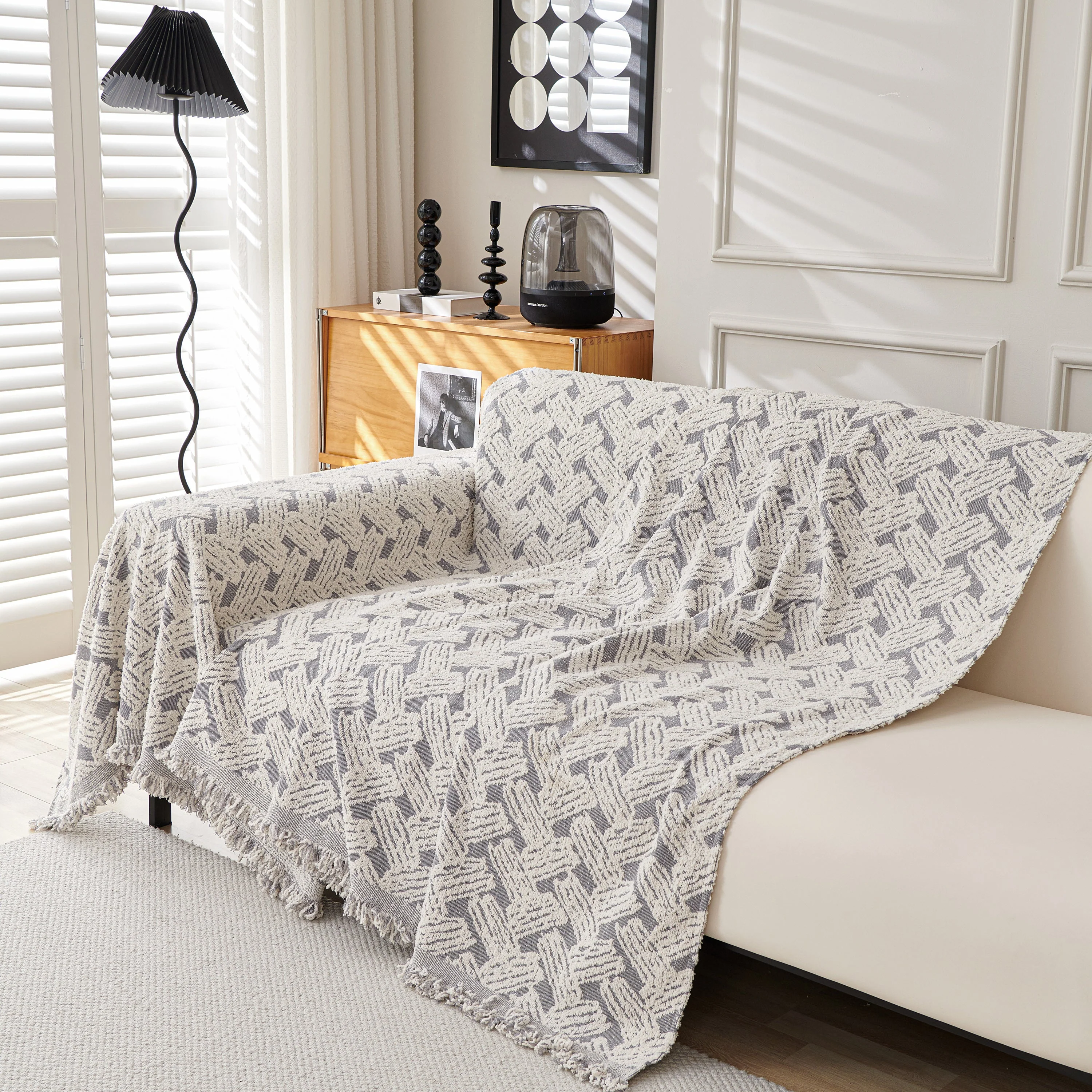 Oversized Reversible Couch Covers Sheet Blanket, L-Shape U-Shaped Sectional Protector for Cats Dogs - Image 126