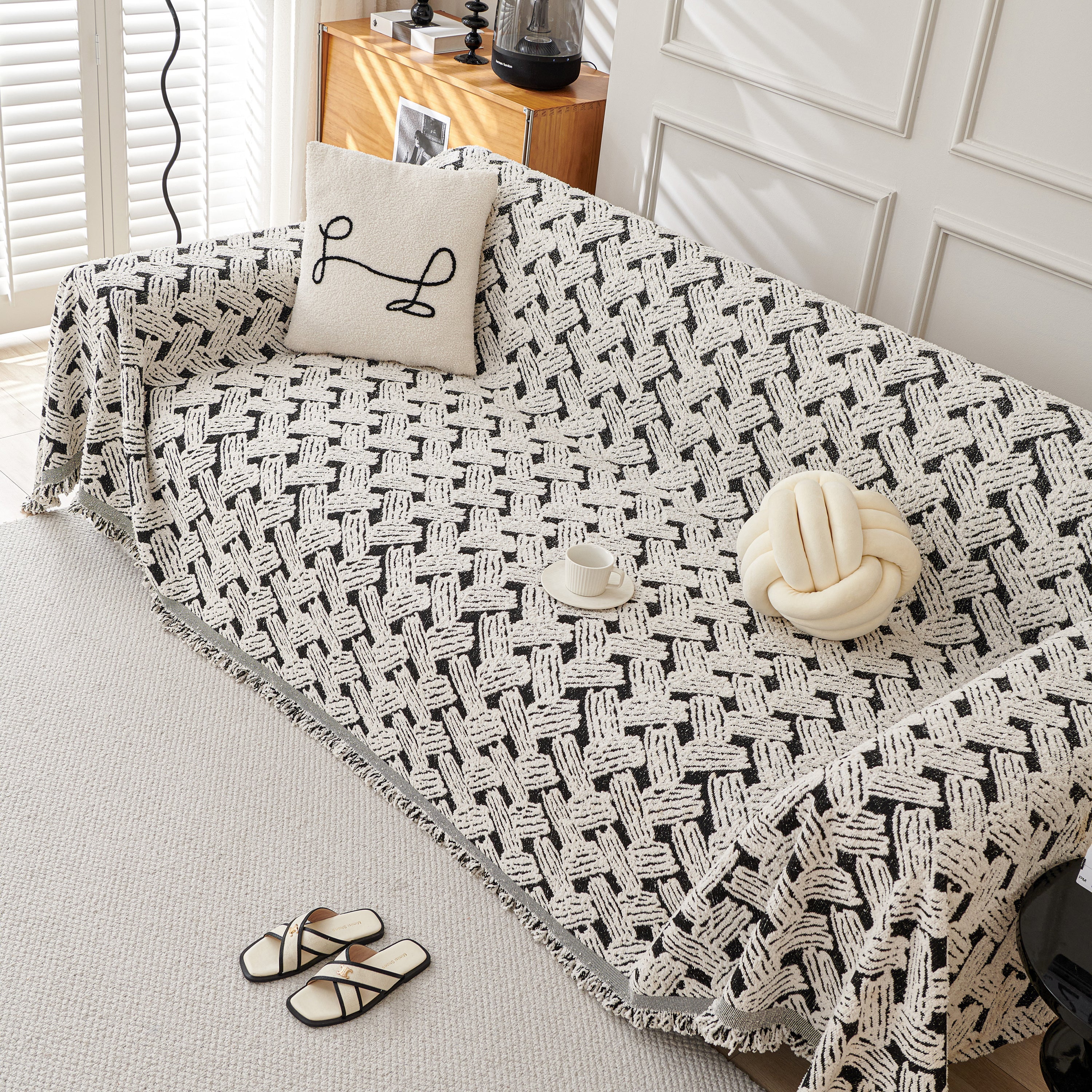Oversized Reversible Couch Covers Sheet Blanket, L-Shape U-Shaped Sectional Protector for Cats Dogs - Image 18