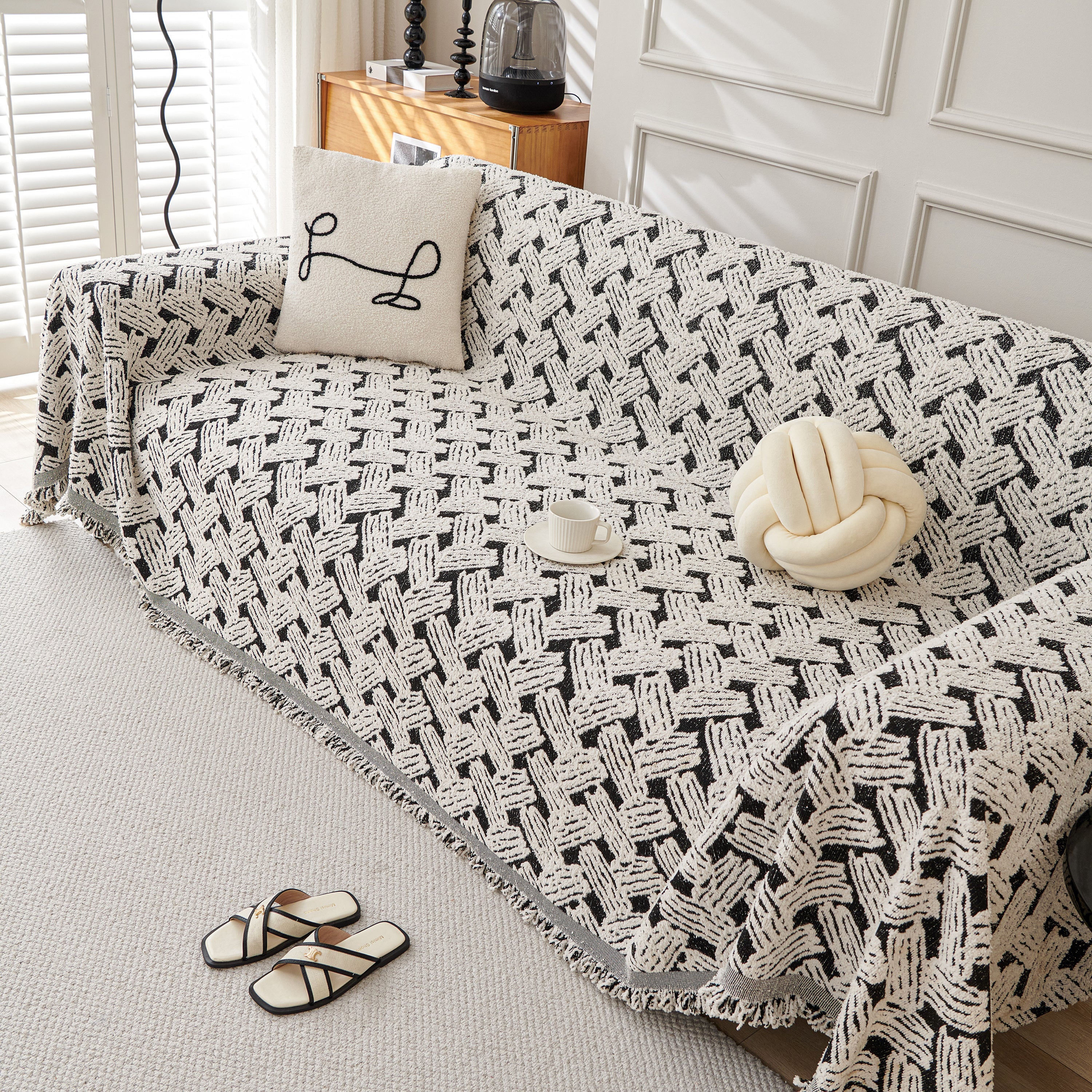 Oversized Reversible Couch Covers Sheet Blanket, L-Shape U-Shaped Sectional Protector for Cats Dogs - Image 19