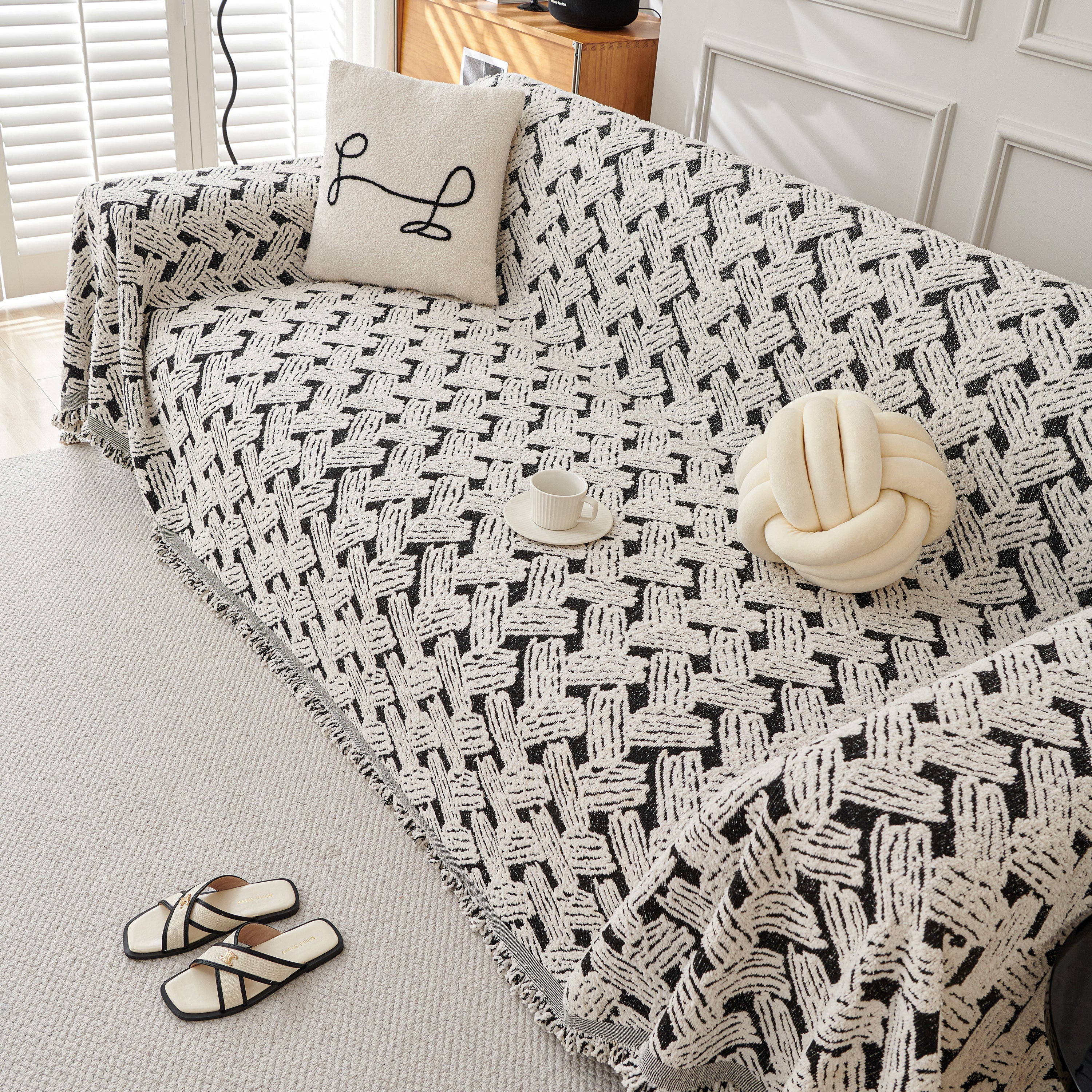 Oversized Reversible Couch Covers Sheet Blanket, L-Shape U-Shaped Sectional Protector for Cats Dogs - Image 20