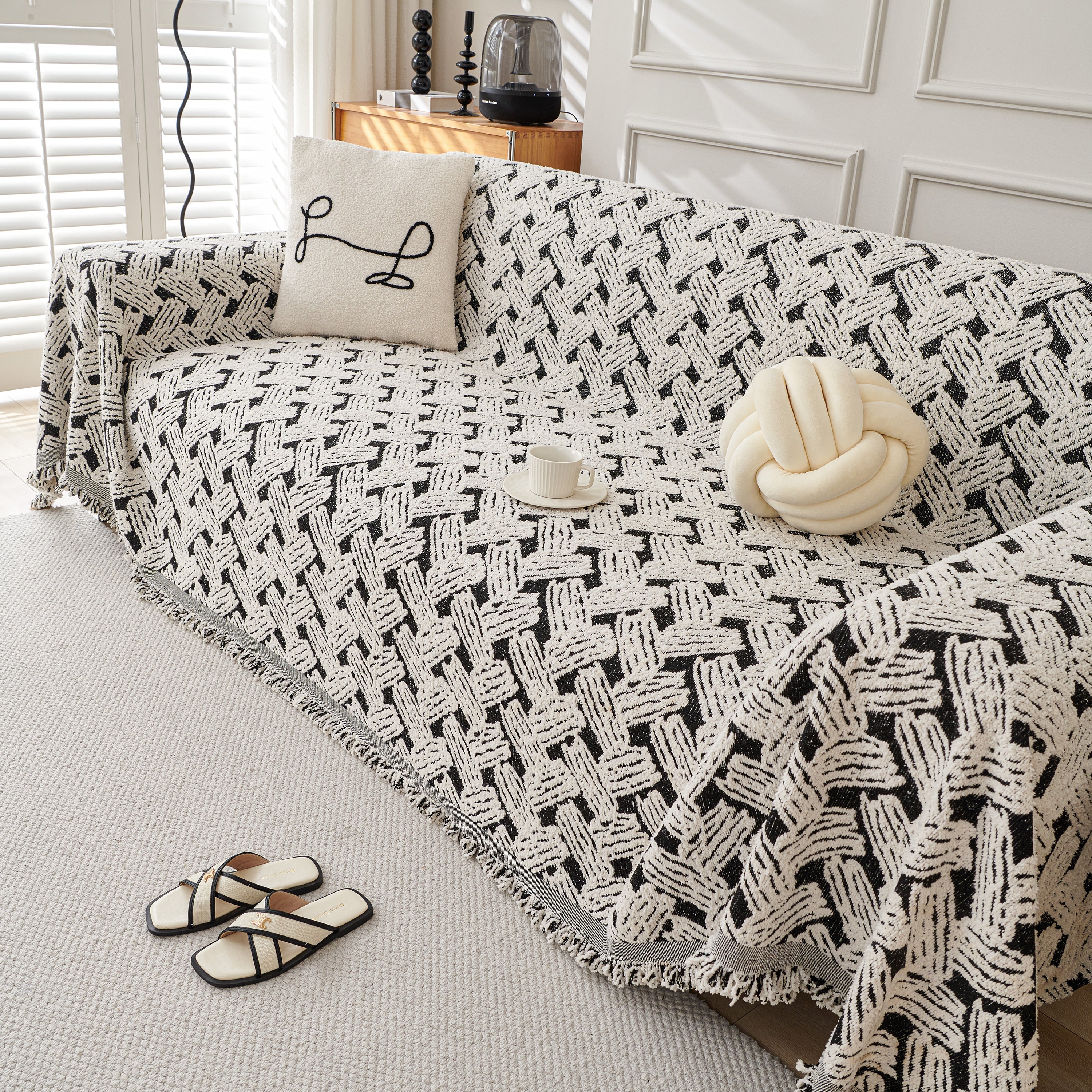 Oversized Reversible Couch Covers Sheet Blanket, L-Shape U-Shaped Sectional Protector for Cats Dogs - Image 22