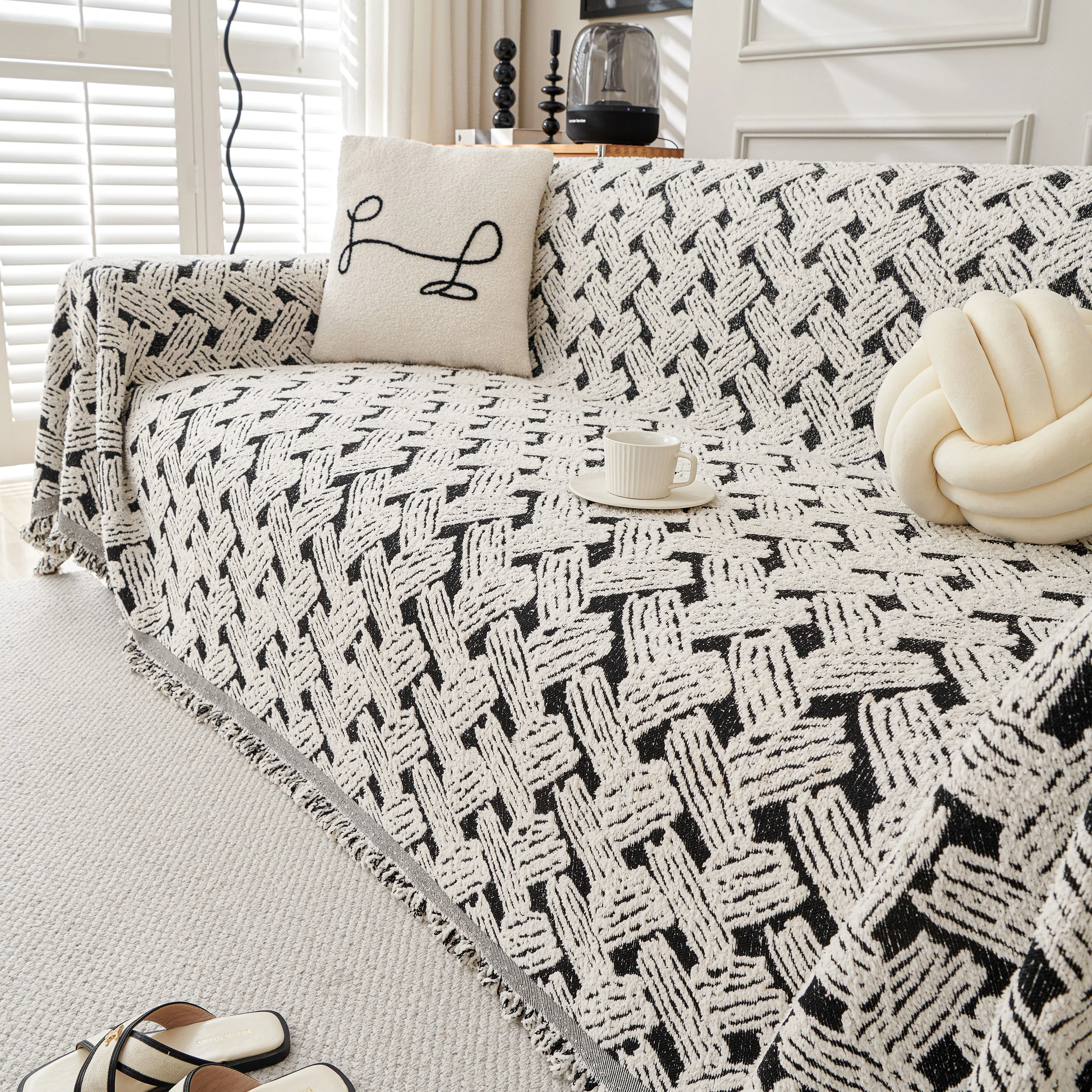 Oversized Reversible Couch Covers Sheet Blanket, L-Shape U-Shaped Sectional Protector for Cats Dogs - Image 27