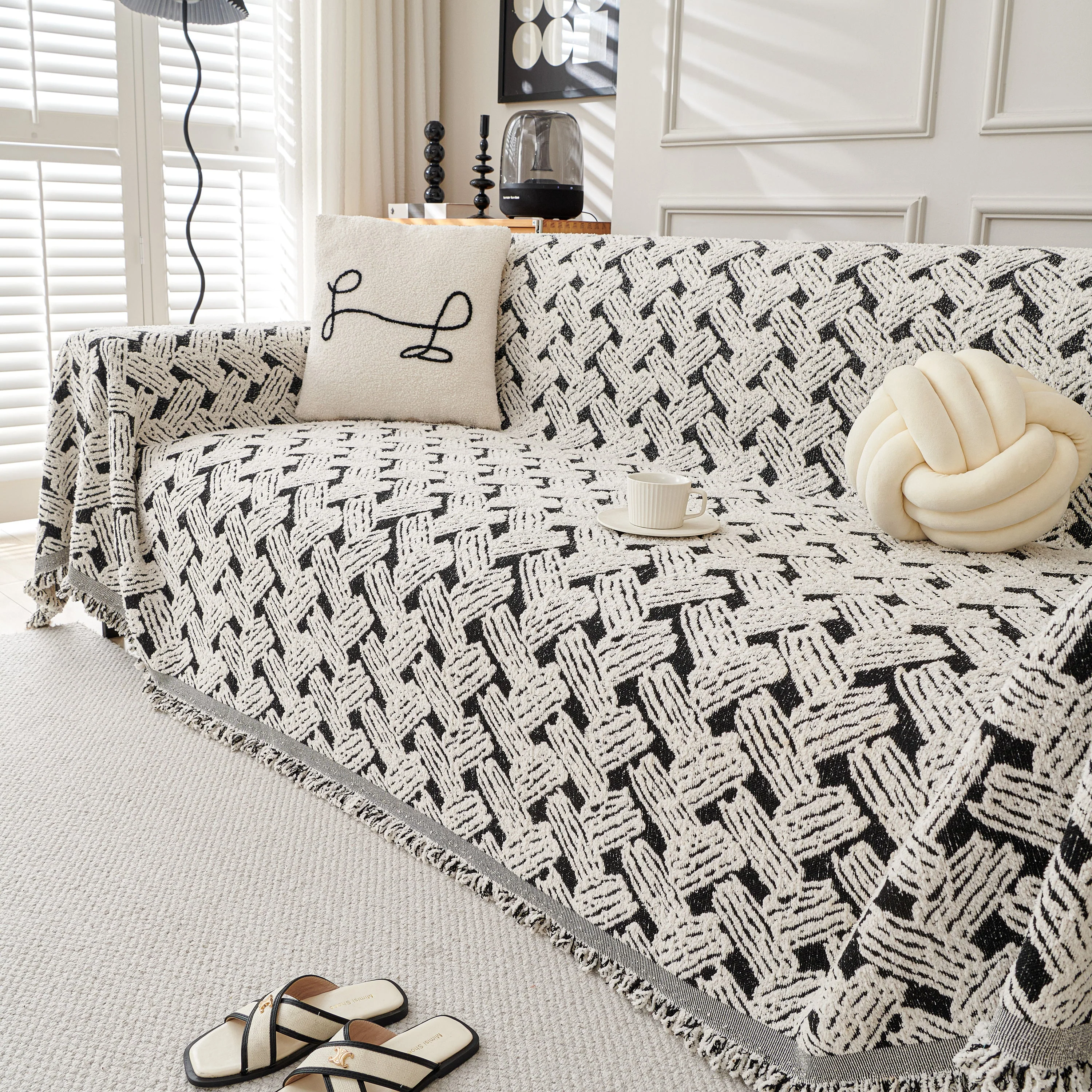 Oversized Reversible Couch Covers Sheet Blanket, L-Shape U-Shaped Sectional Protector for Cats Dogs - Image 29