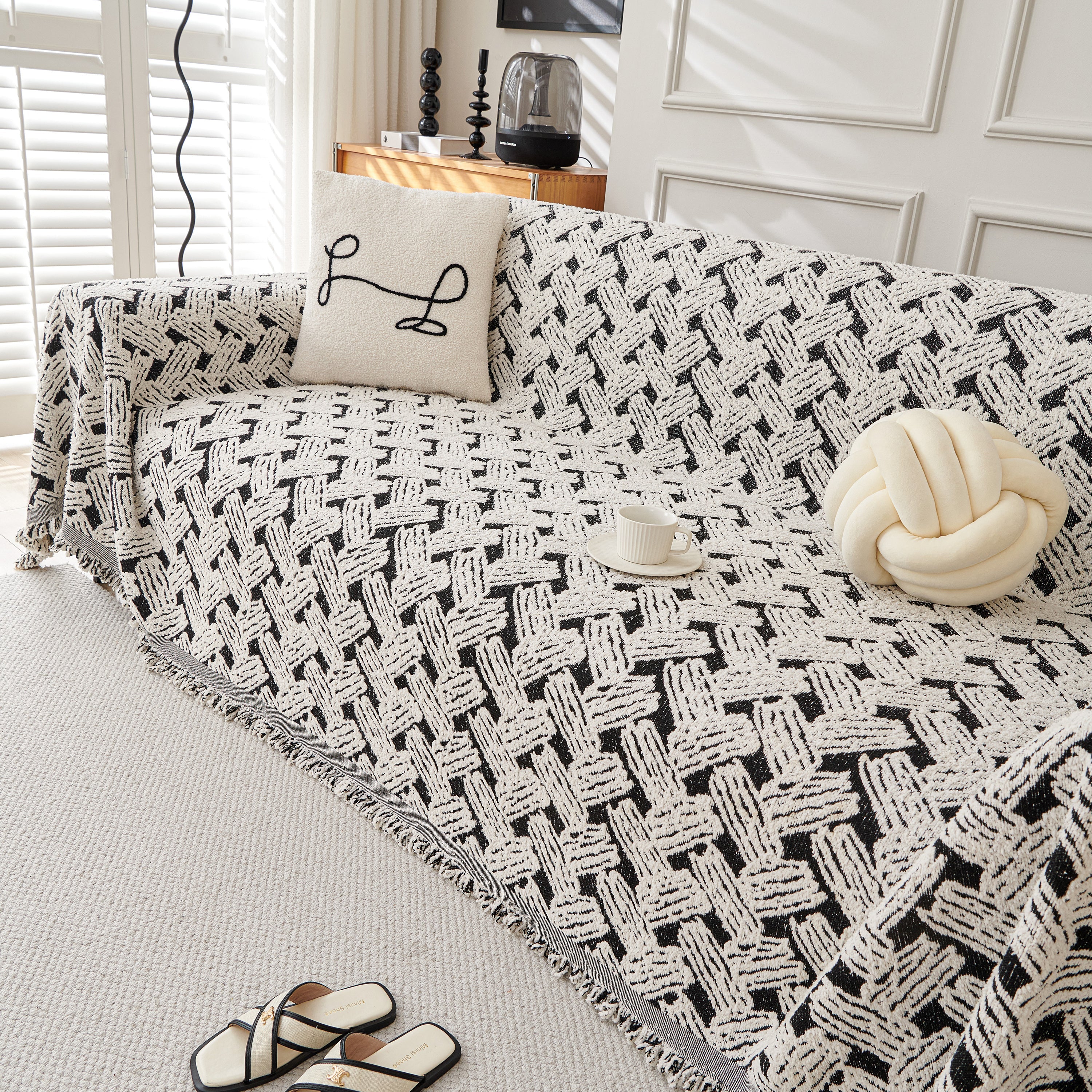 Oversized Reversible Couch Covers Sheet Blanket, L-Shape U-Shaped Sectional Protector for Cats Dogs - Image 30