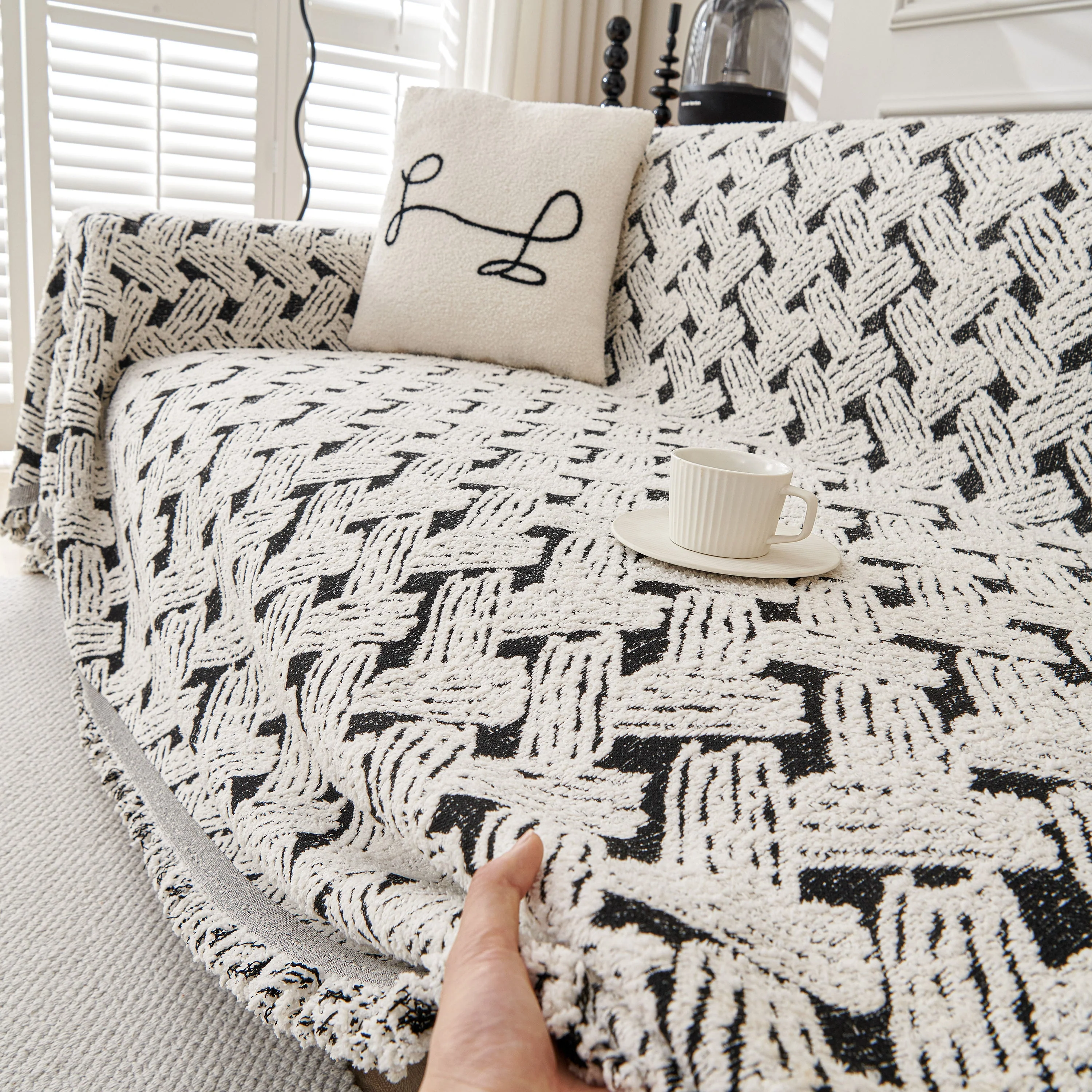 Oversized Reversible Couch Covers Sheet Blanket, L-Shape U-Shaped Sectional Protector for Cats Dogs - Image 31