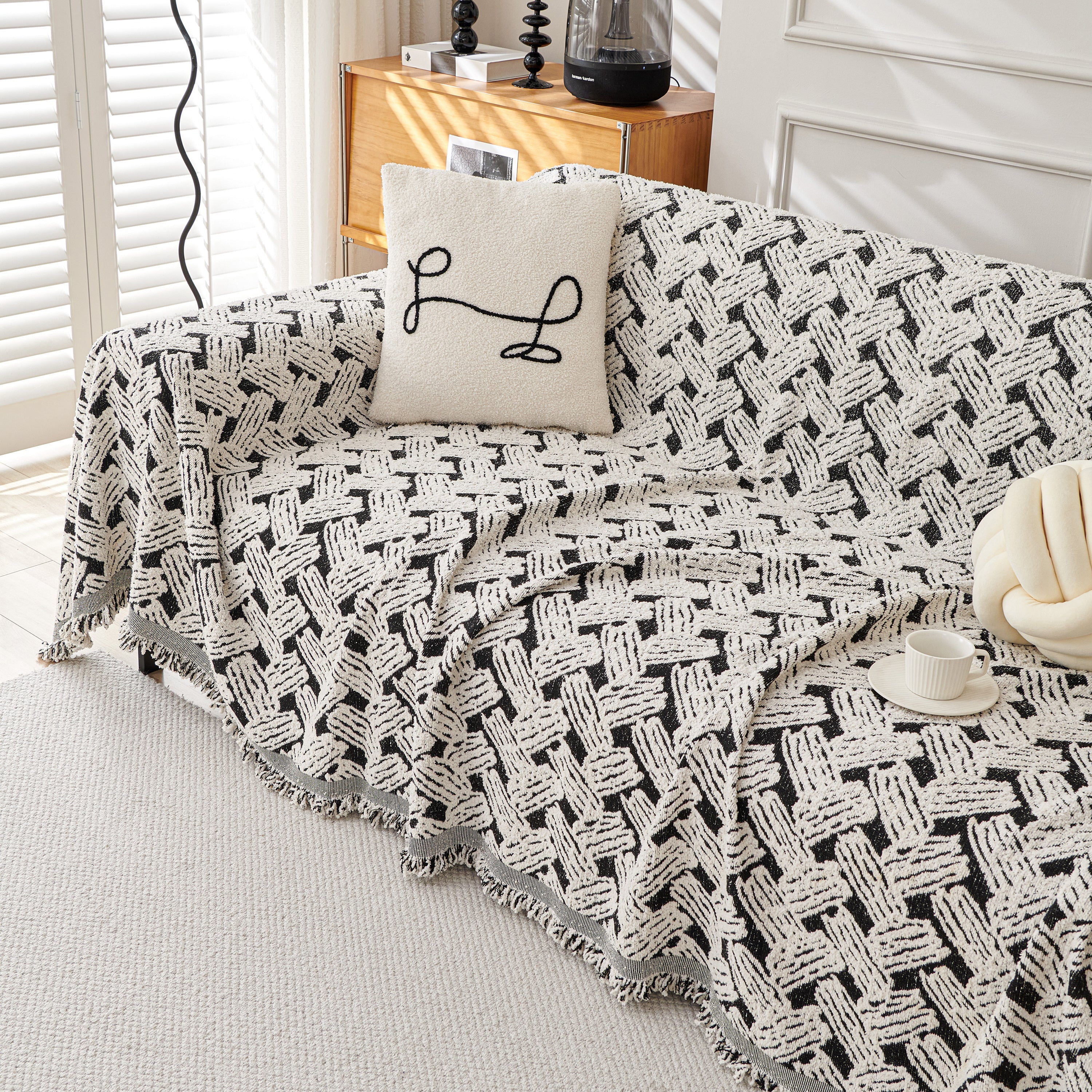 Oversized Reversible Couch Covers Sheet Blanket, L-Shape U-Shaped Sectional Protector for Cats Dogs - Image 32
