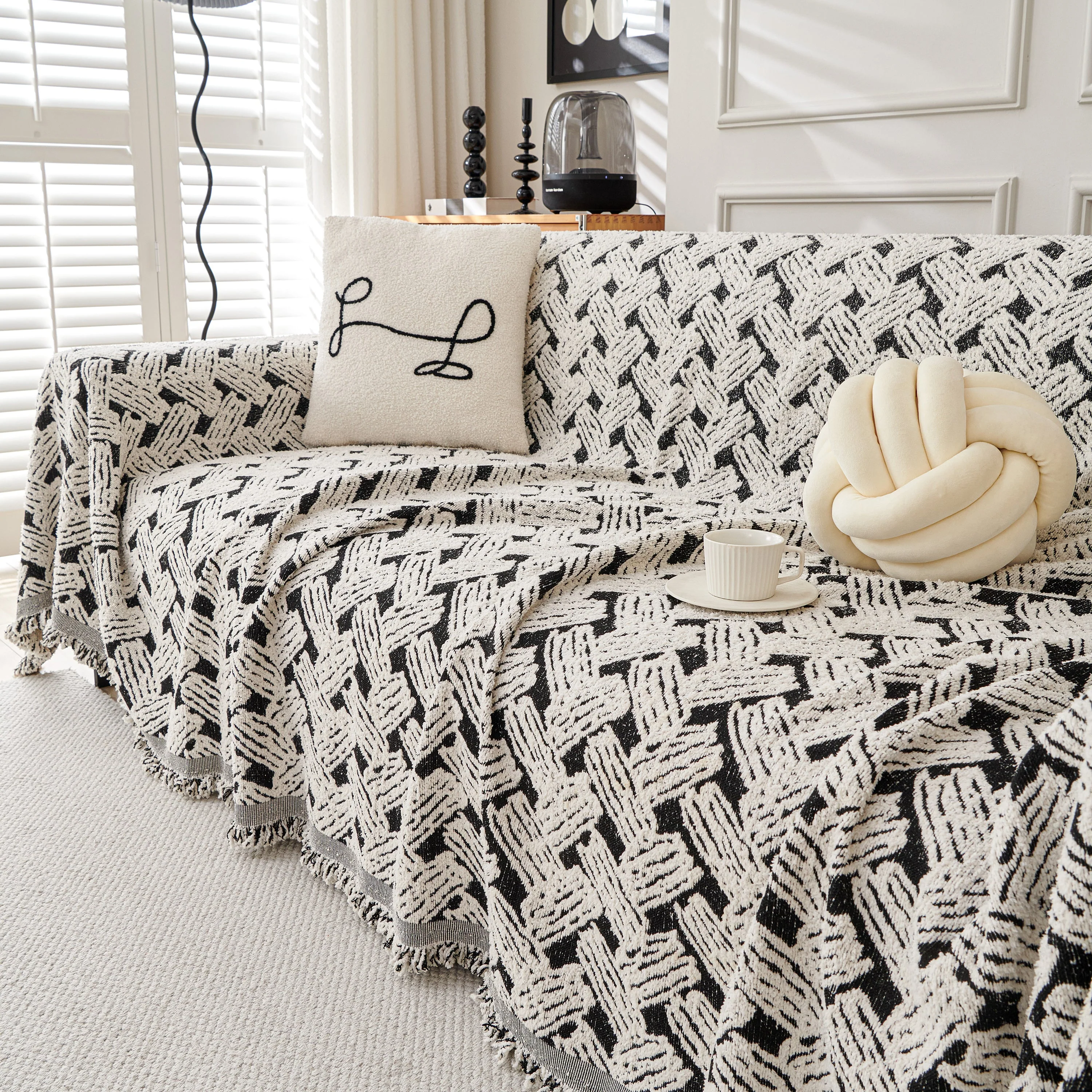 Oversized Reversible Couch Covers Sheet Blanket, L-Shape U-Shaped Sectional Protector for Cats Dogs - Image 33