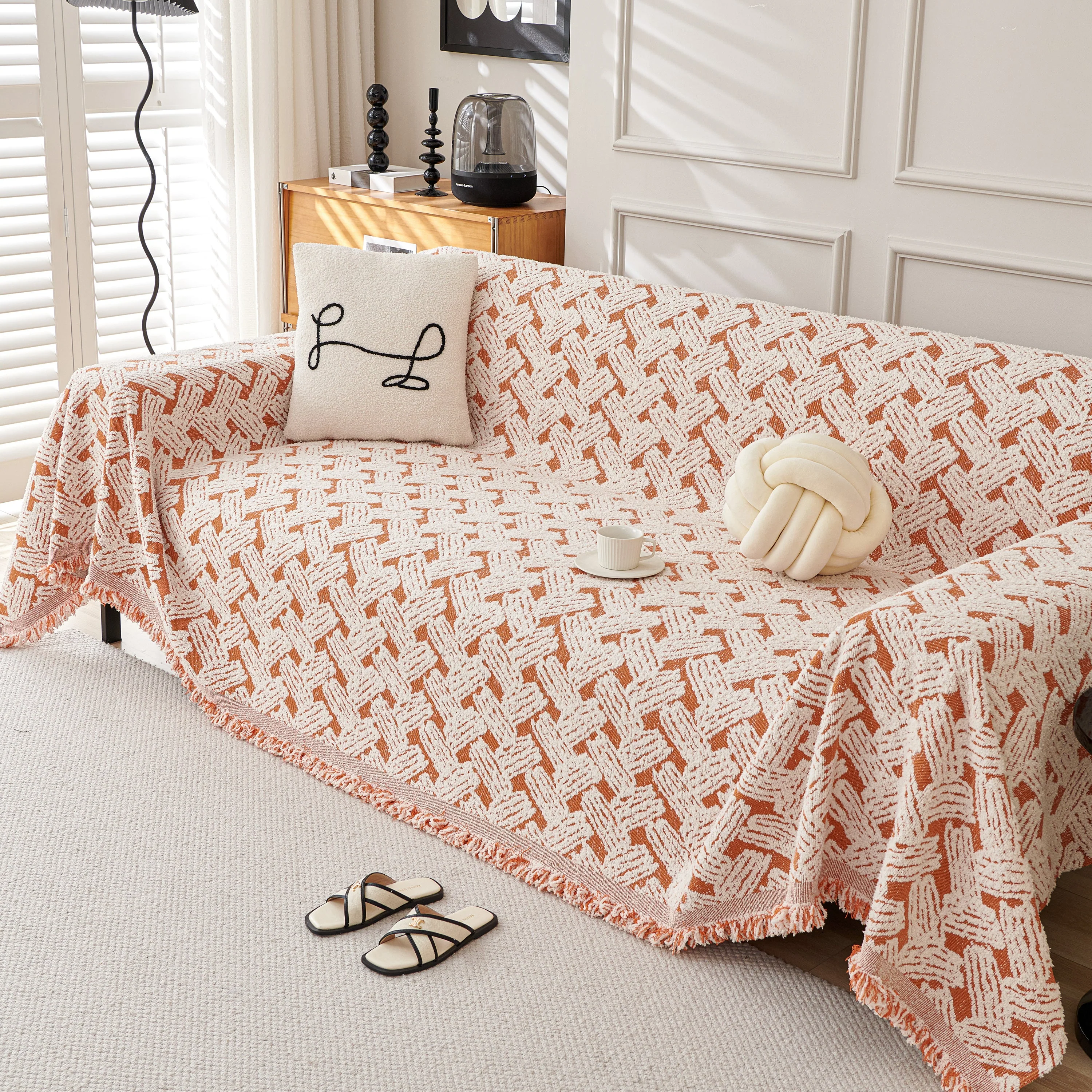 Oversized Reversible Couch Covers Sheet Blanket, L-Shape U-Shaped Sectional Protector for Cats Dogs - Image 35