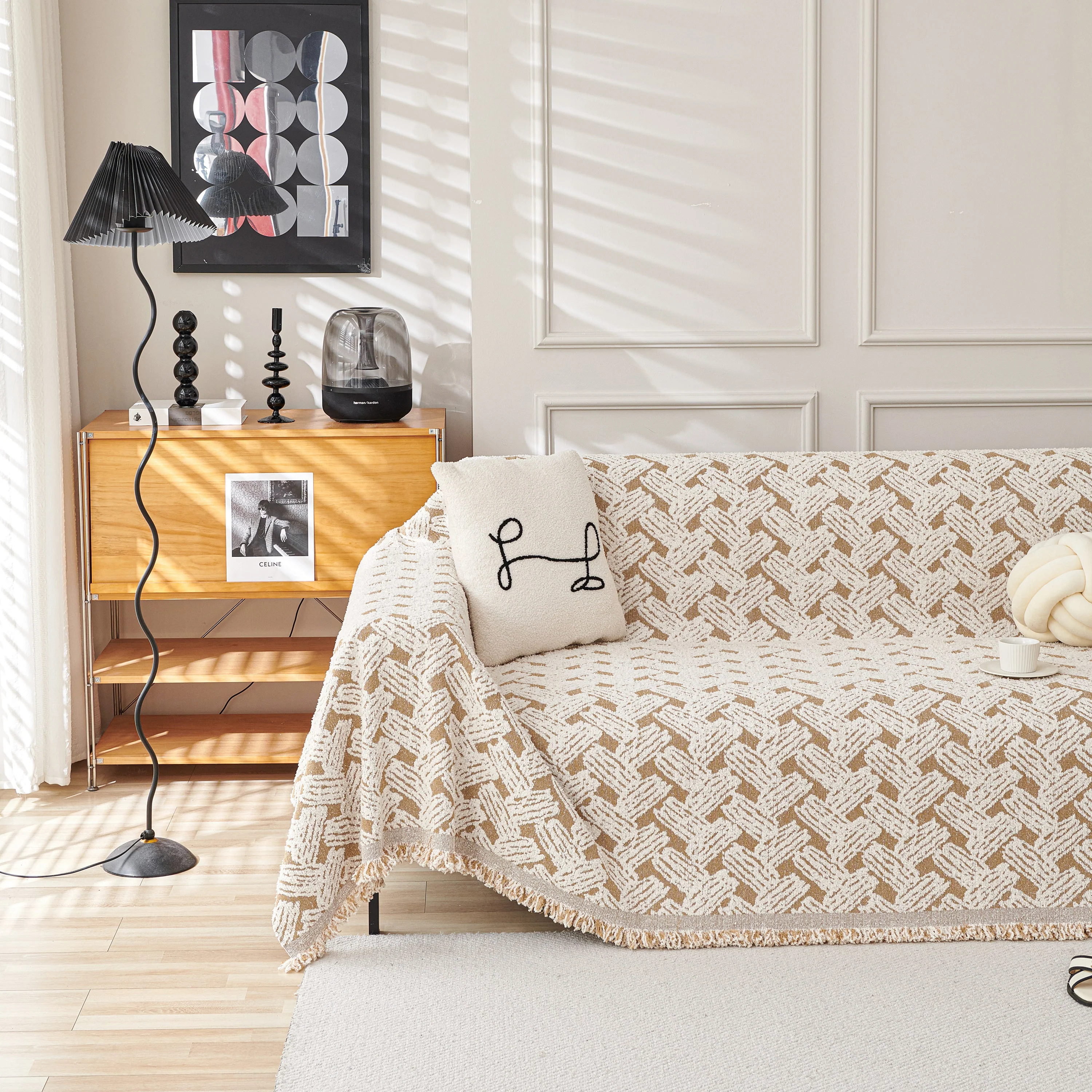 Oversized Reversible Couch Covers Sheet Blanket, L-Shape U-Shaped Sectional Protector for Cats Dogs - Image 39