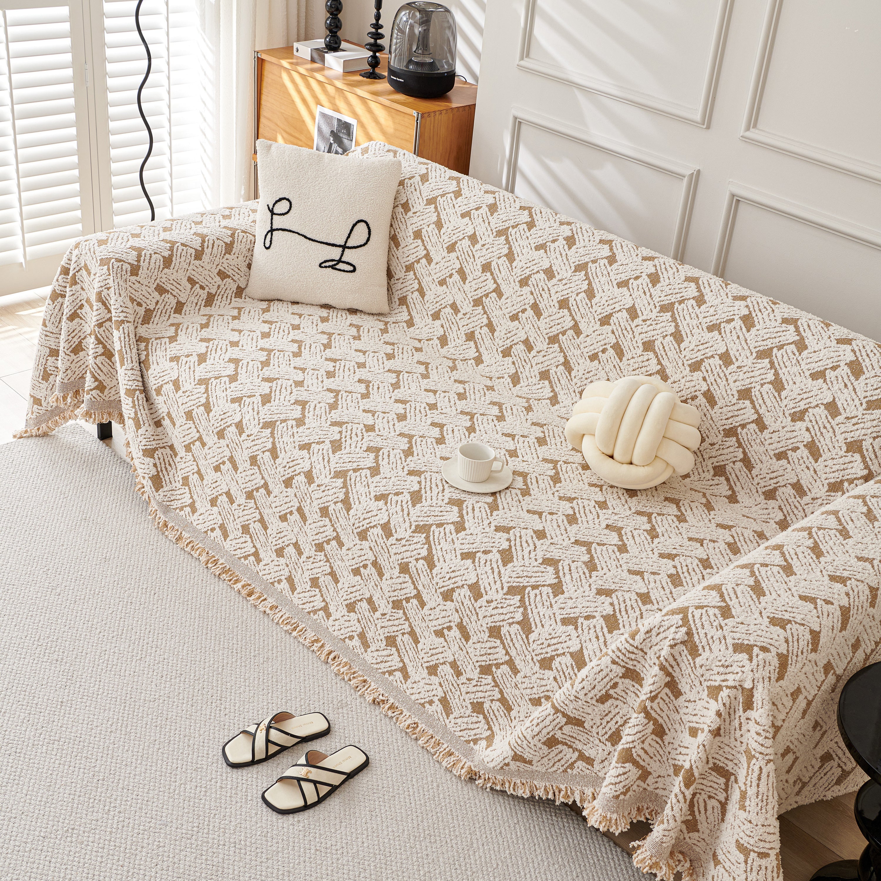 Oversized Reversible Couch Covers Sheet Blanket, L-Shape U-Shaped Sectional Protector for Cats Dogs - Image 44