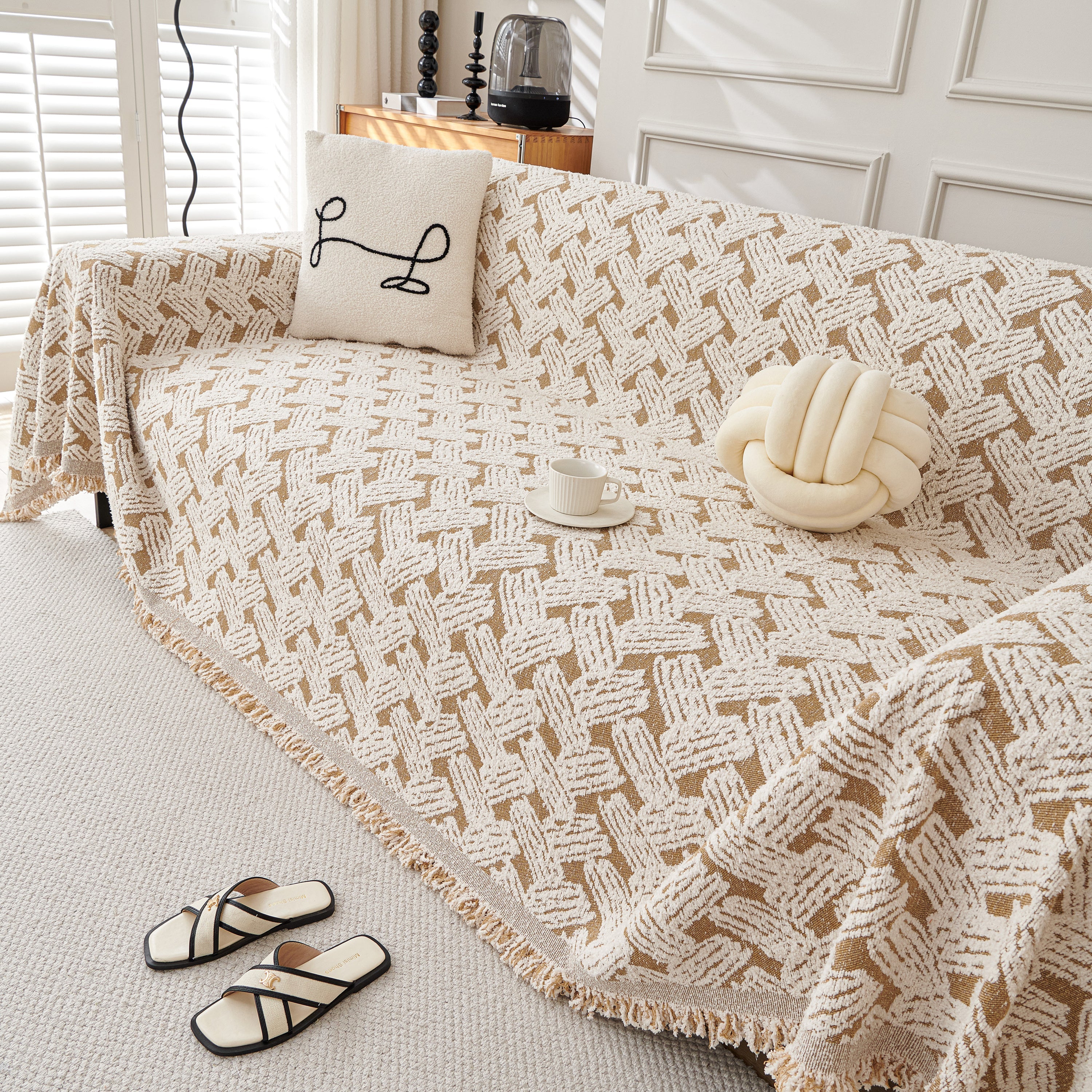 Oversized Reversible Couch Covers Sheet Blanket, L-Shape U-Shaped Sectional Protector for Cats Dogs - Image 49