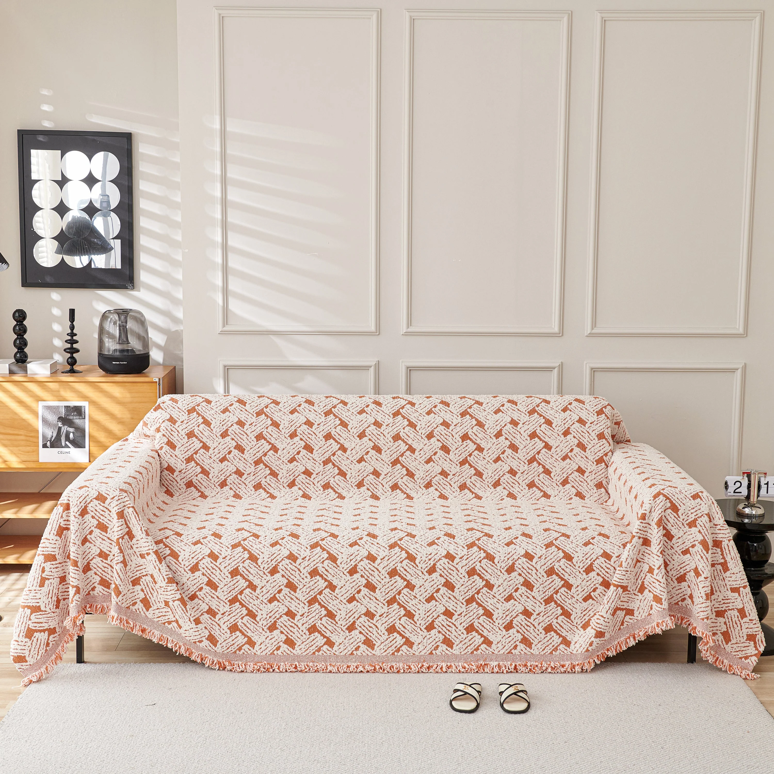 Oversized Reversible Couch Covers Sheet Blanket, L-Shape U-Shaped Sectional Protector for Cats Dogs - Image 70