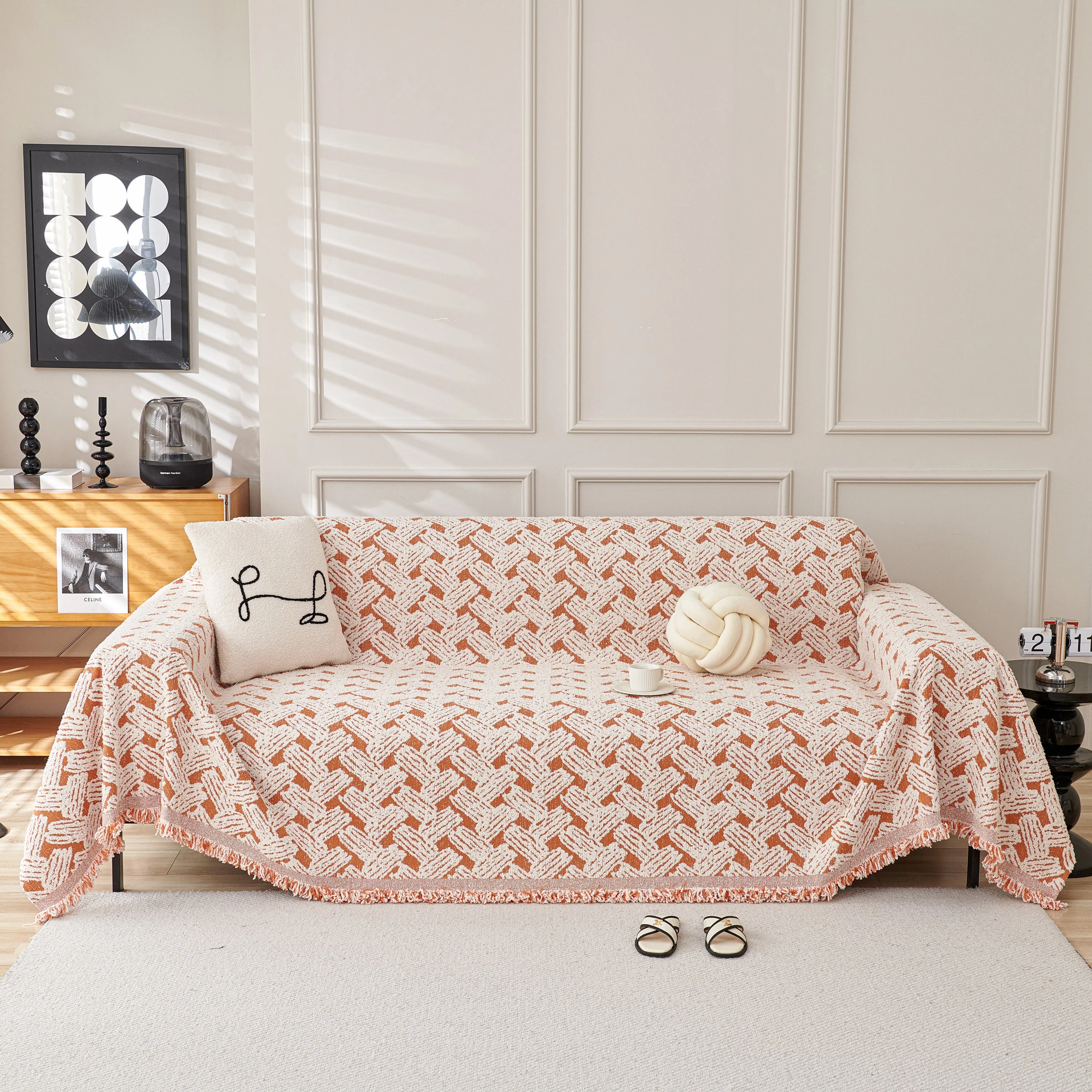Oversized Reversible Couch Covers Sheet Blanket, L-Shape U-Shaped Sectional Protector for Cats Dogs - Image 71