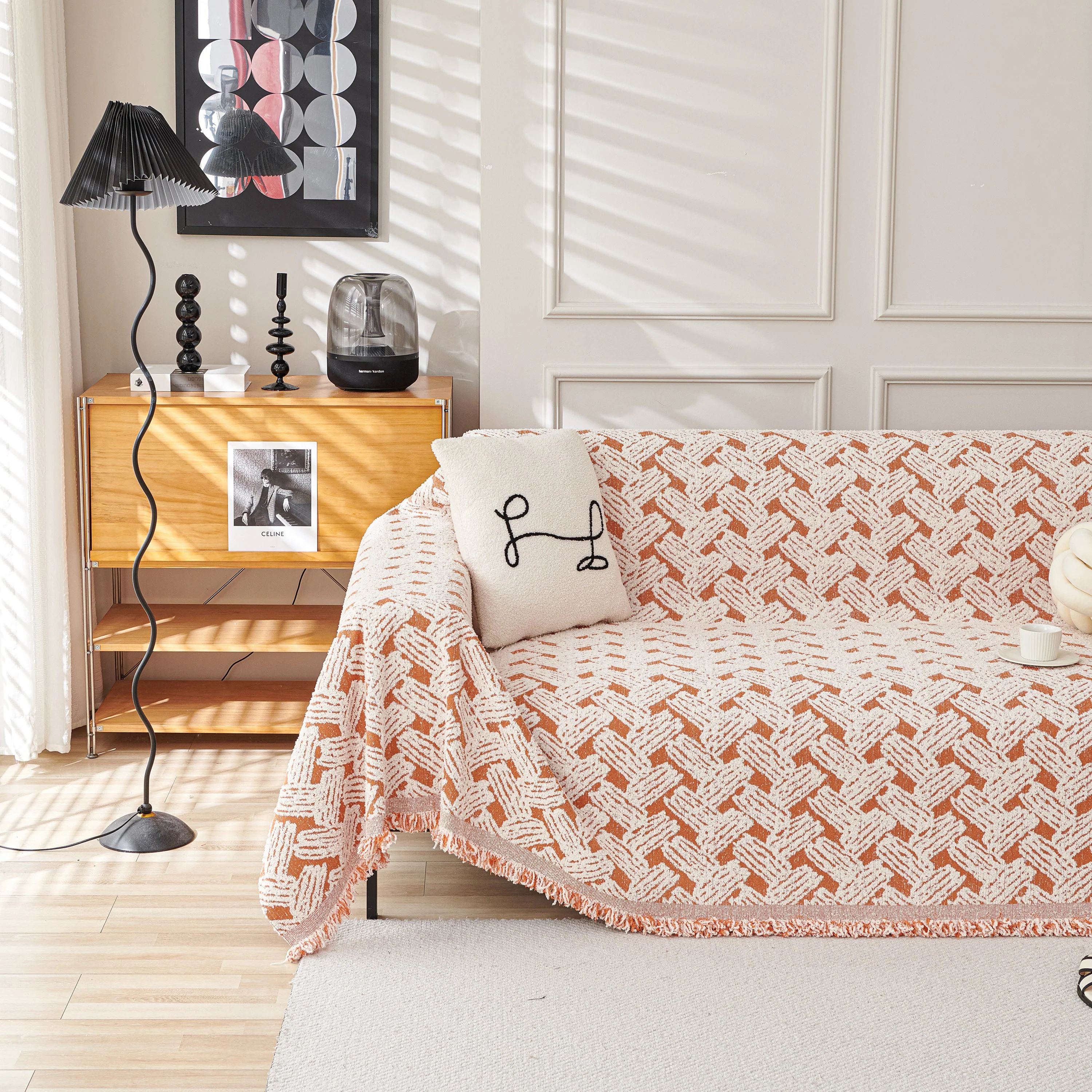 Oversized Reversible Couch Covers Sheet Blanket, L-Shape U-Shaped Sectional Protector for Cats Dogs - Image 72