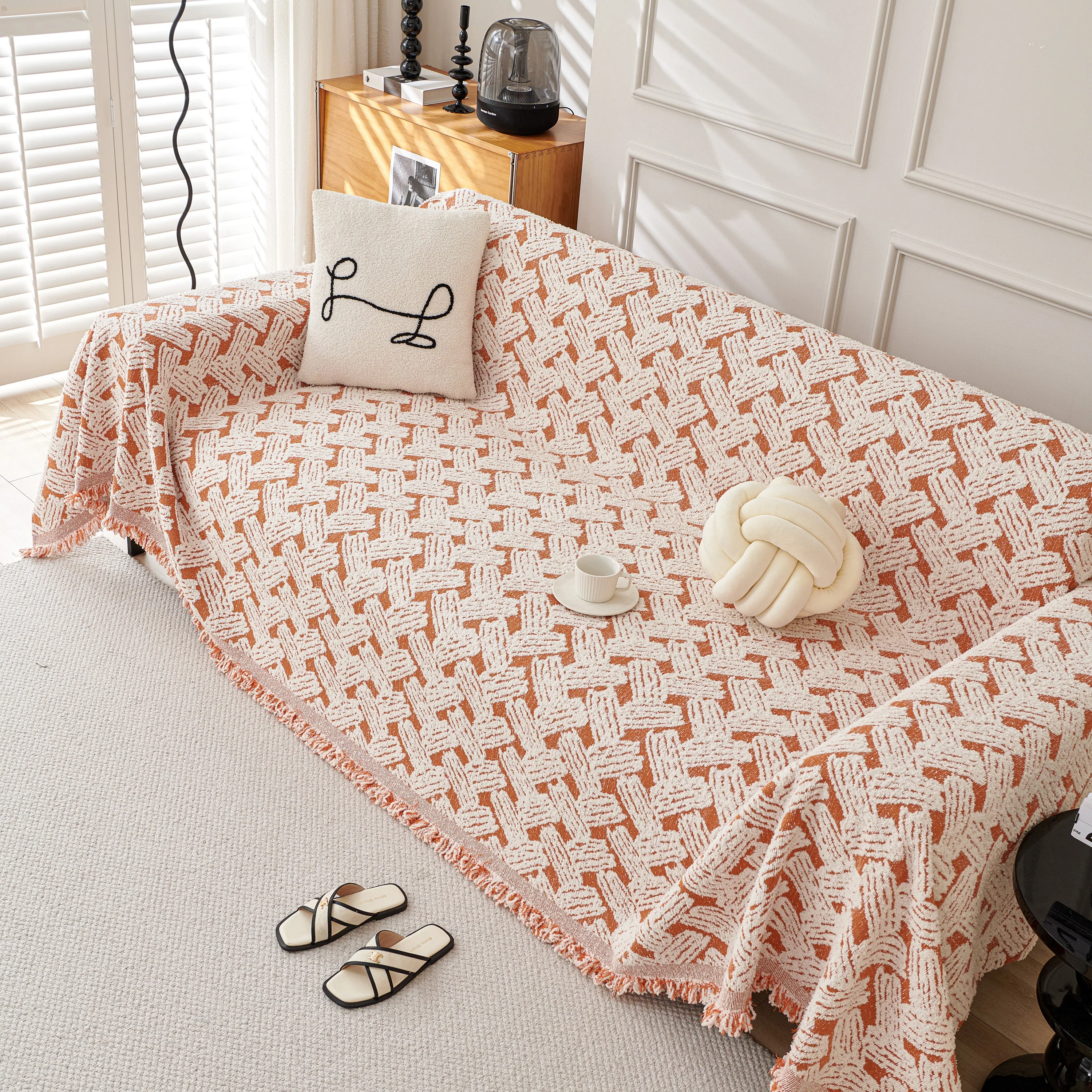 Oversized Reversible Couch Covers Sheet Blanket, L-Shape U-Shaped Sectional Protector for Cats Dogs - Image 77