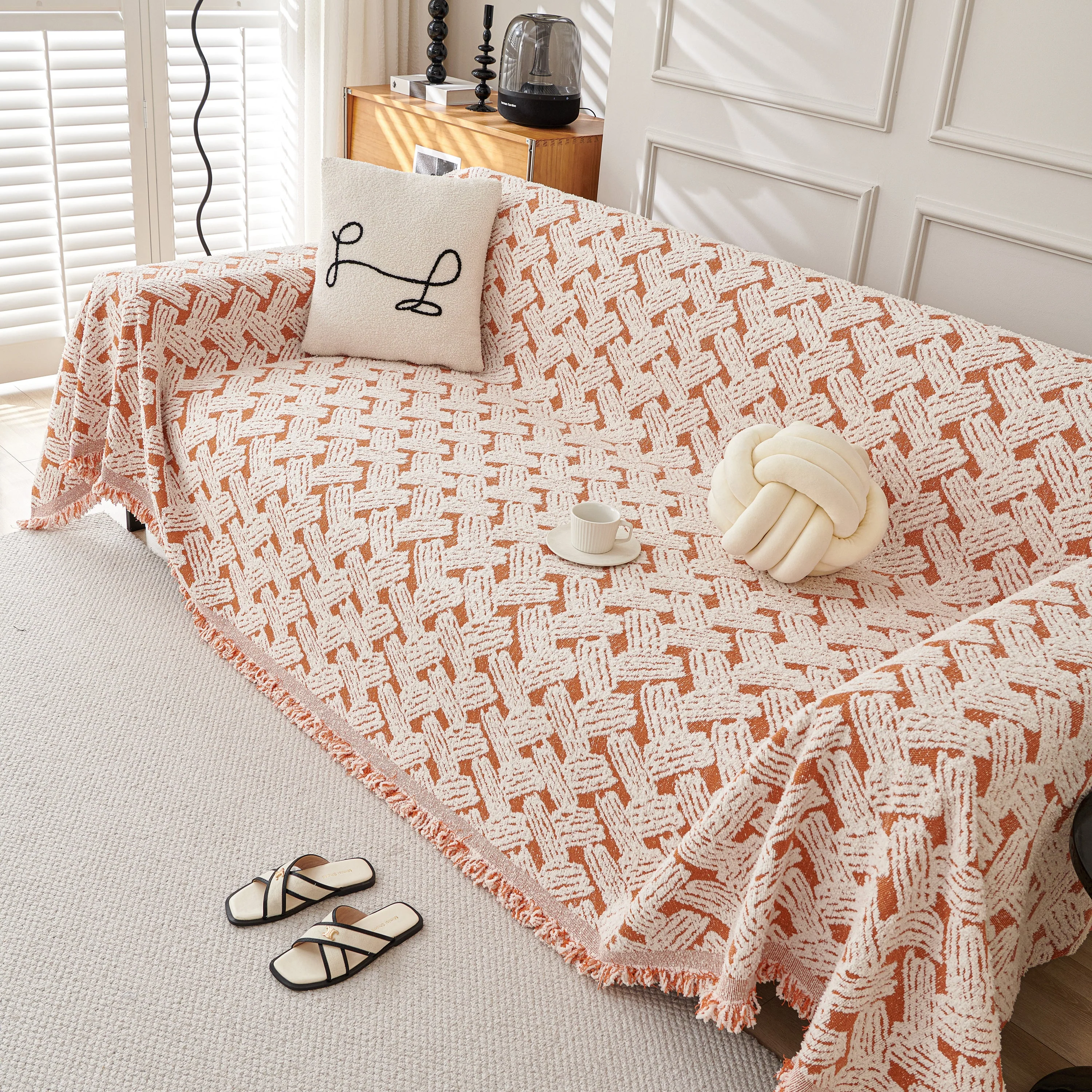 Oversized Reversible Couch Covers Sheet Blanket, L-Shape U-Shaped Sectional Protector for Cats Dogs - Image 78
