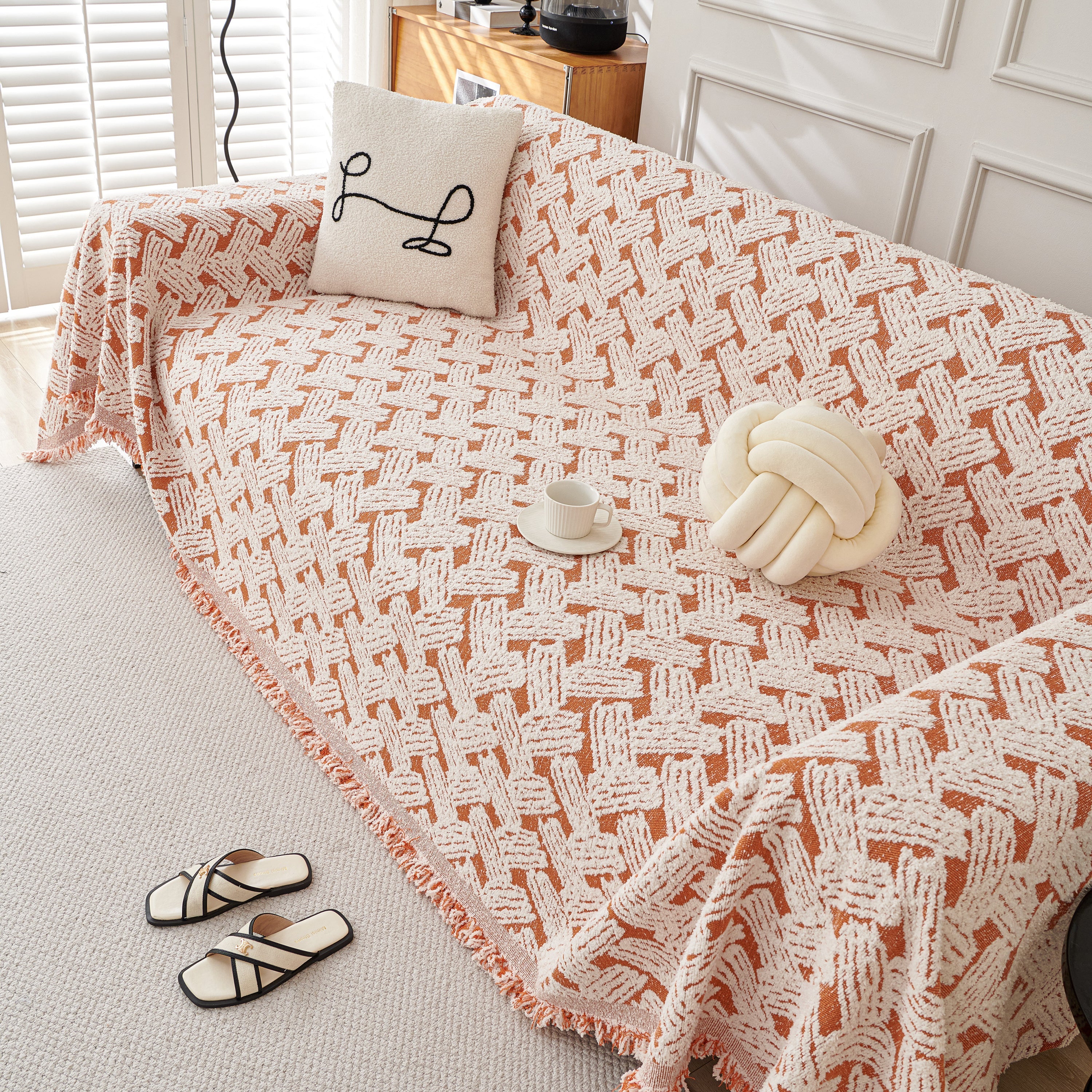 Oversized Reversible Couch Covers Sheet Blanket, L-Shape U-Shaped Sectional Protector for Cats Dogs - Image 79
