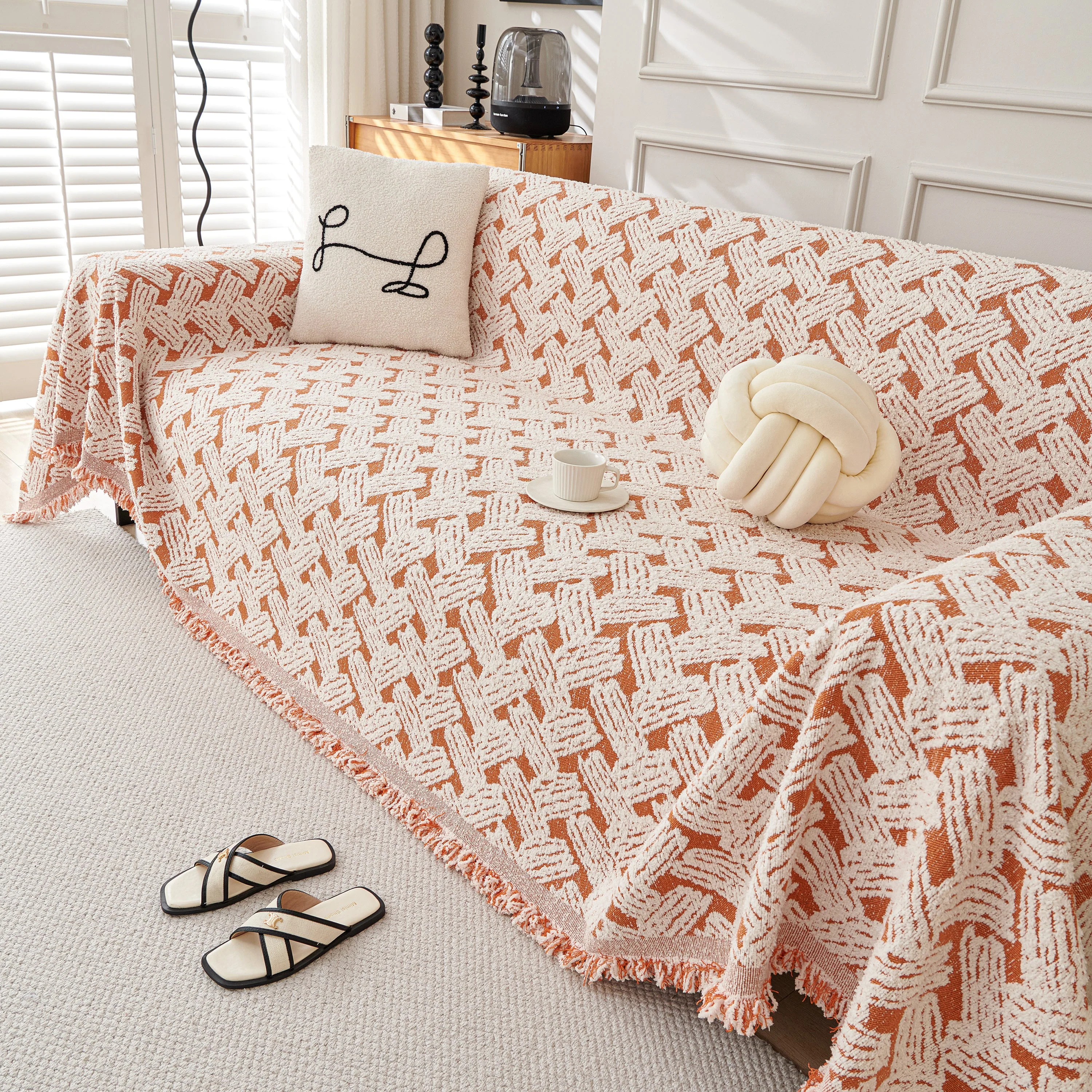 Oversized Reversible Couch Covers Sheet Blanket, L-Shape U-Shaped Sectional Protector for Cats Dogs - Image 81