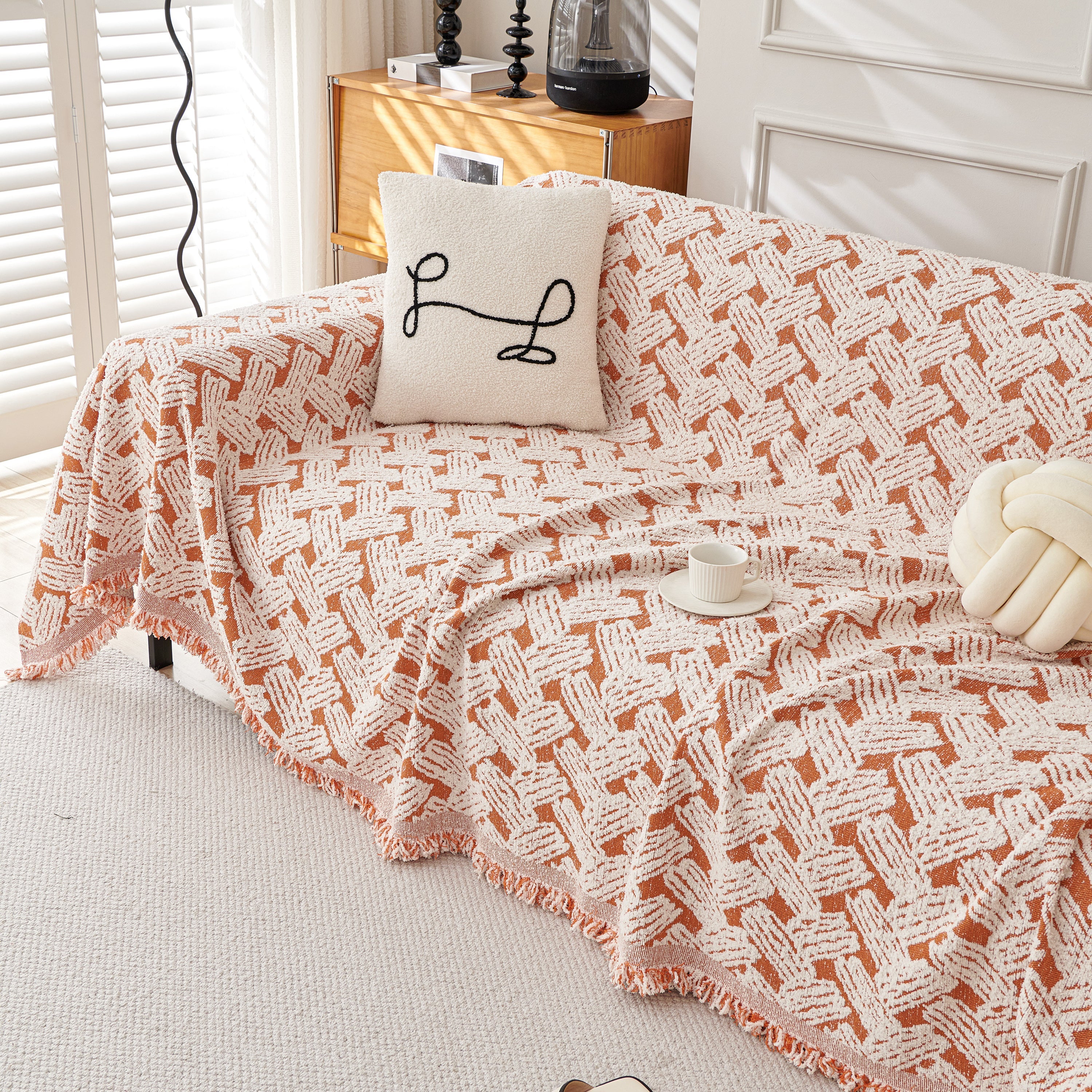 Oversized Reversible Couch Covers Sheet Blanket, L-Shape U-Shaped Sectional Protector for Cats Dogs - Image 90