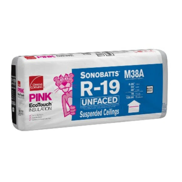 Owens Corning R-19 Unfaced 6.25 in. x 24 in. x 48 in. Fiberglass Insulation Sonobatt (5 Bags) - Image 2