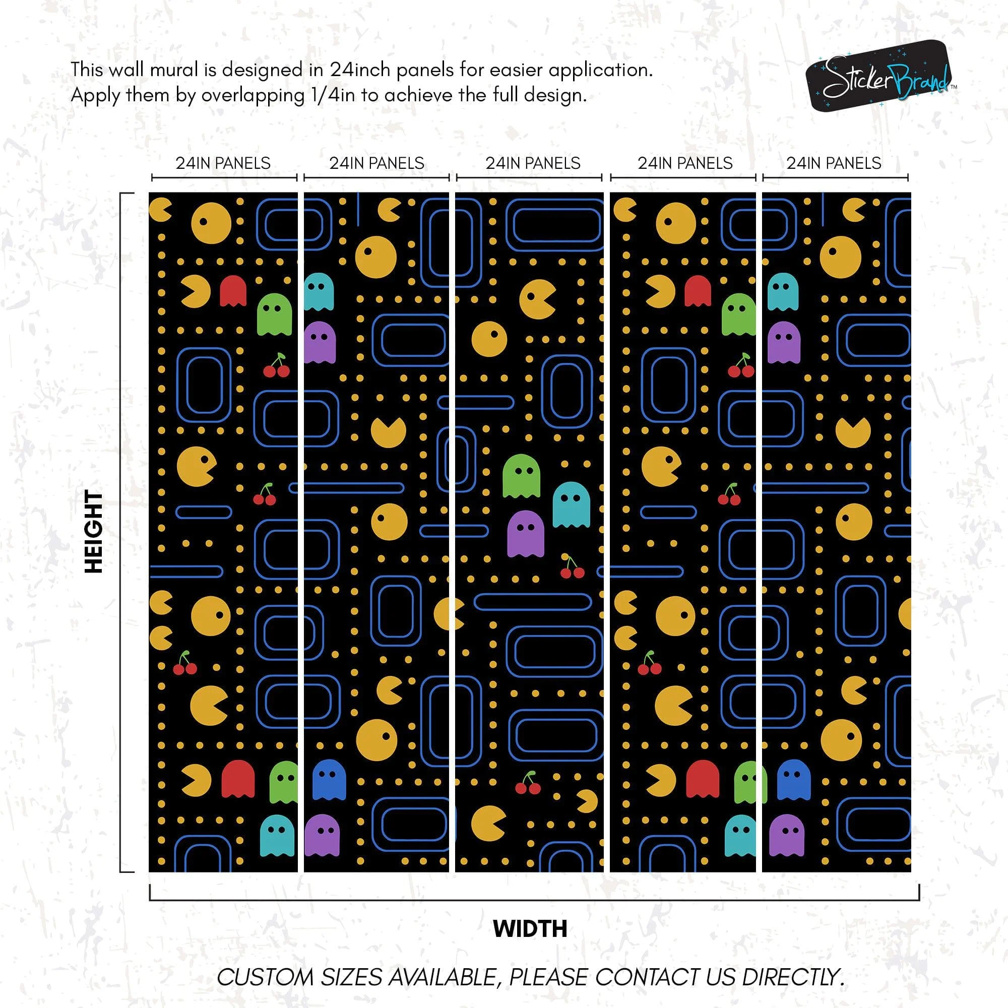 Pacman Wallpaper Mural. #7004 - Image 7