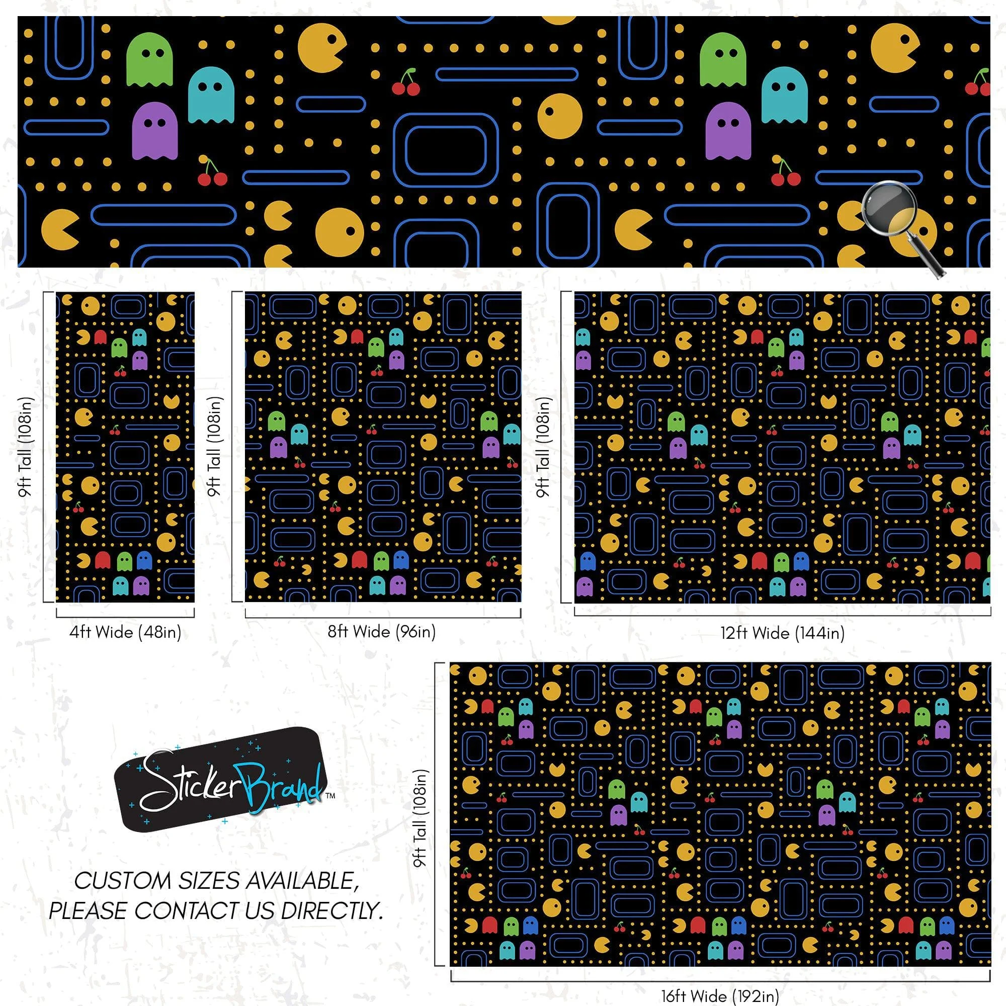 Pacman Wallpaper Mural. #7004 - Image 8