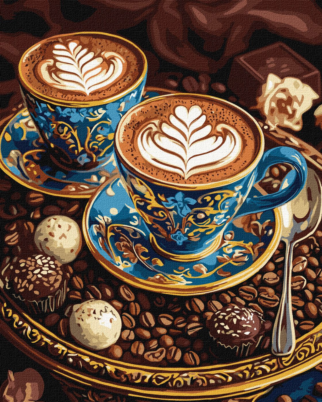 Painting by Numbers kit A cup of inspiration with extra metallic paints KHO5713 - Image 2